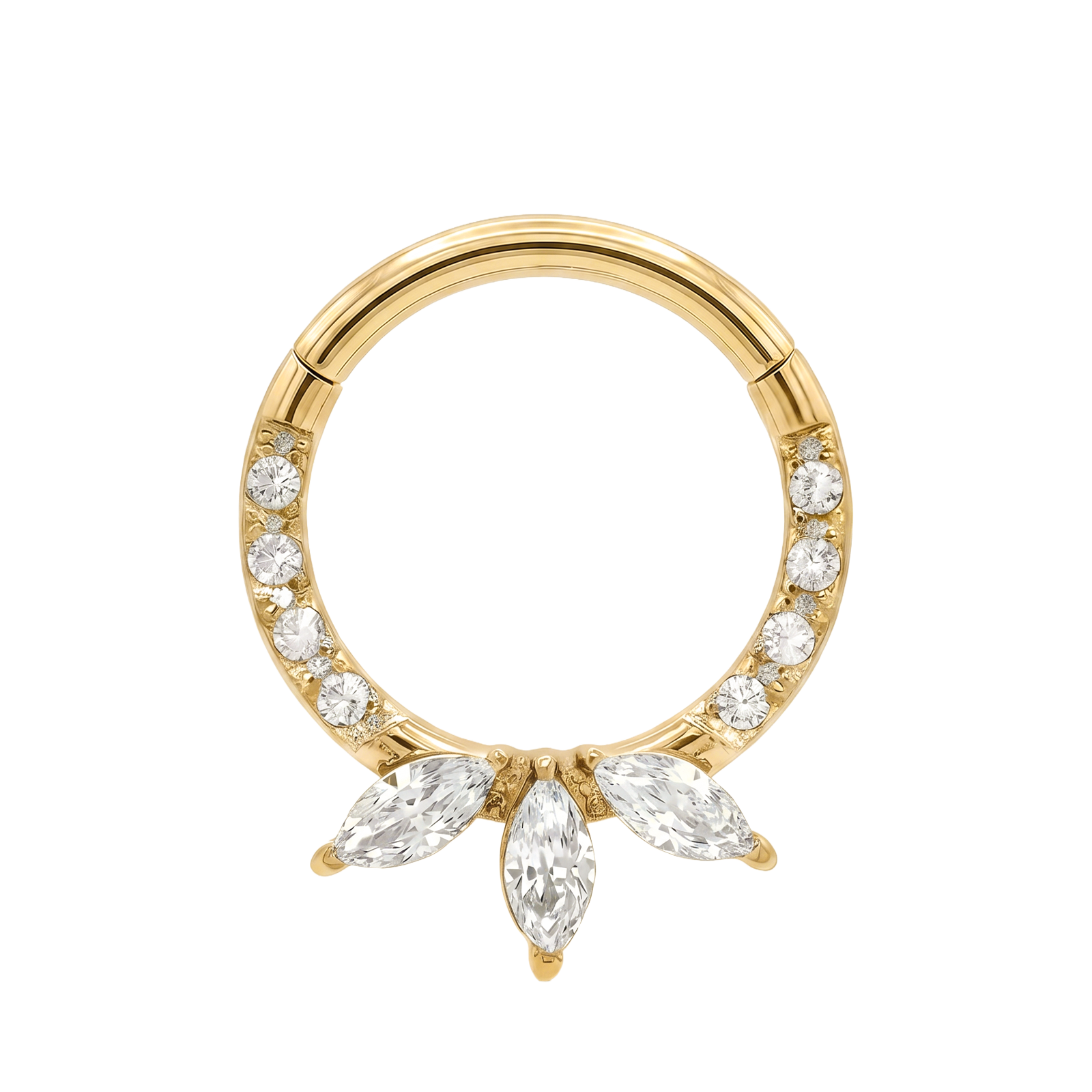 Marquise crystal gold