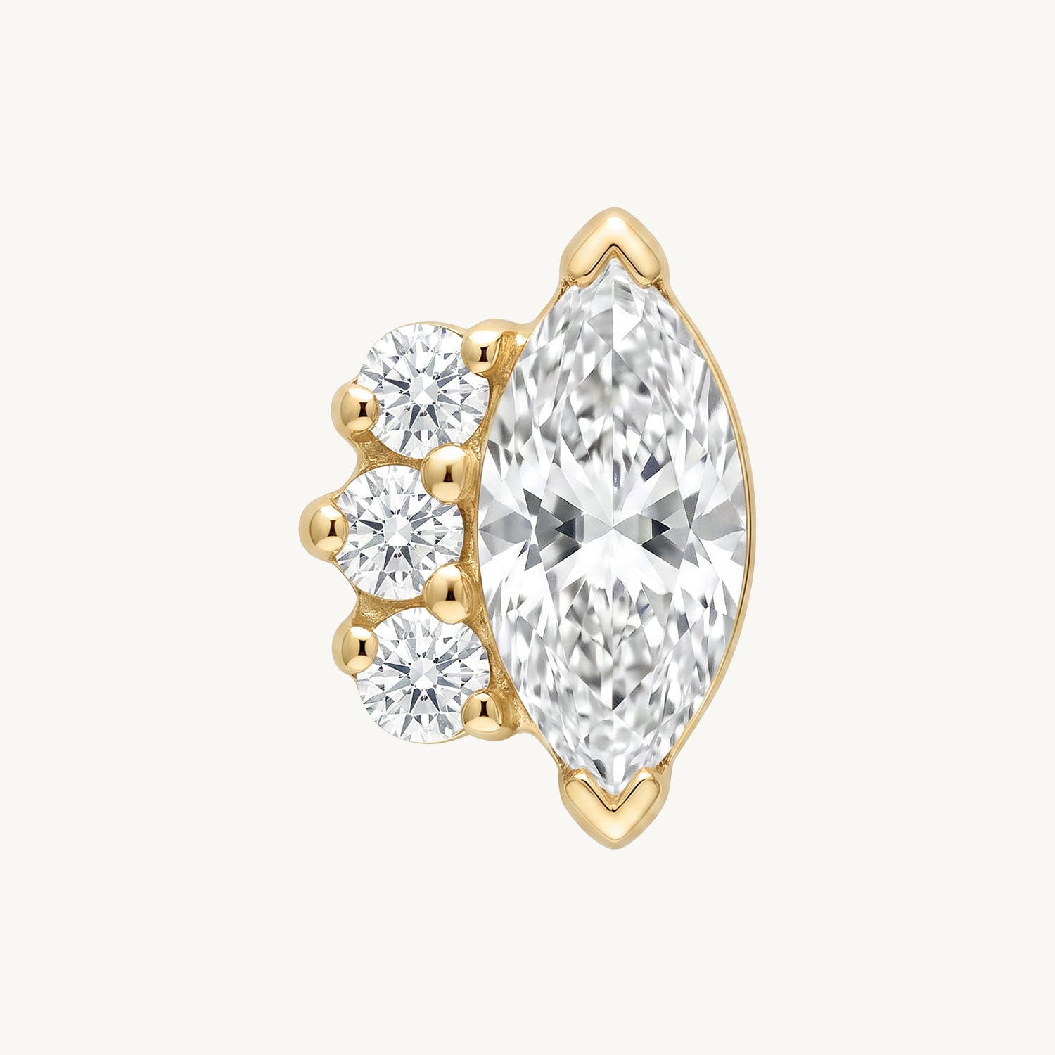 Marquise crown gold