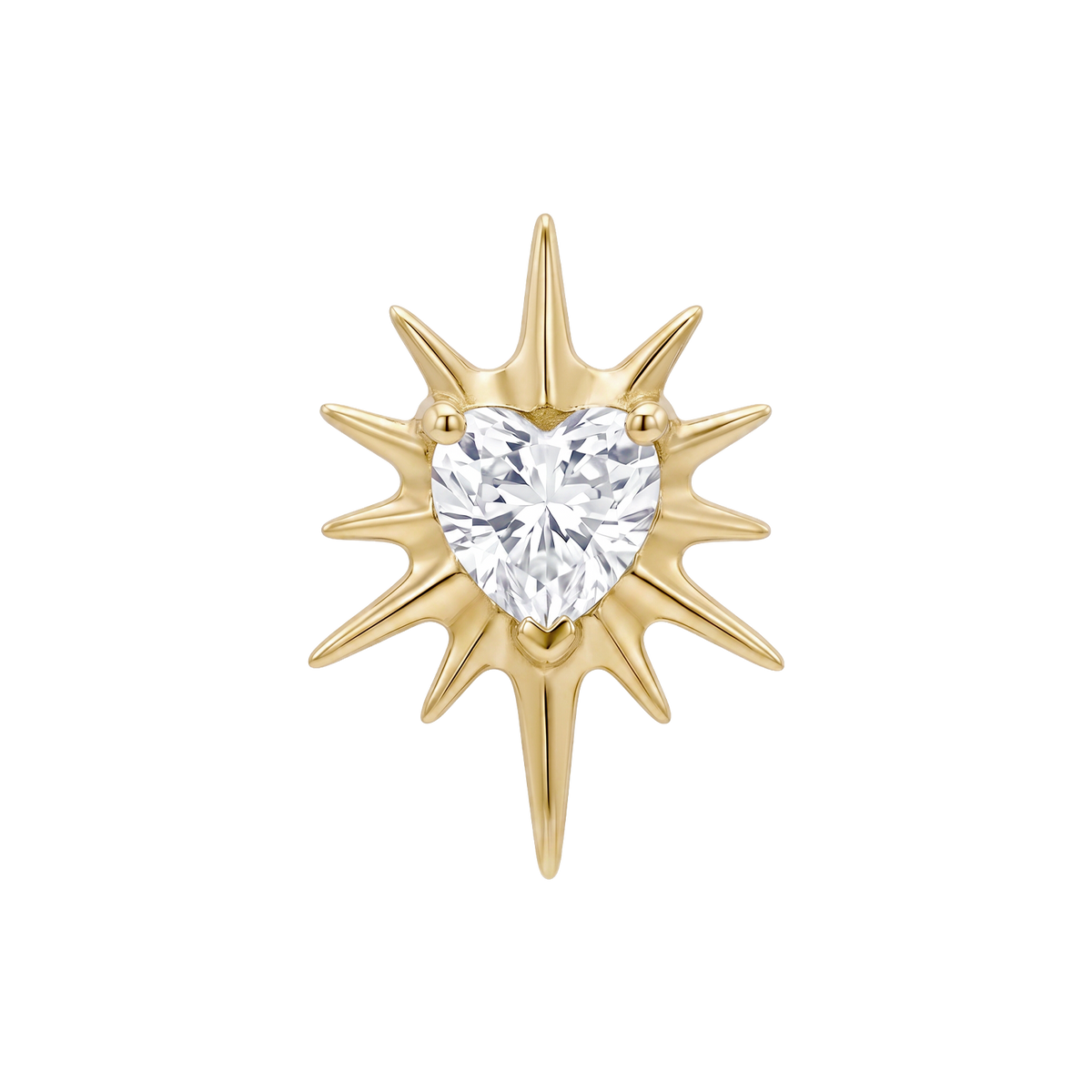 Sunburst heart gold