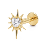 Sunburst heart gold