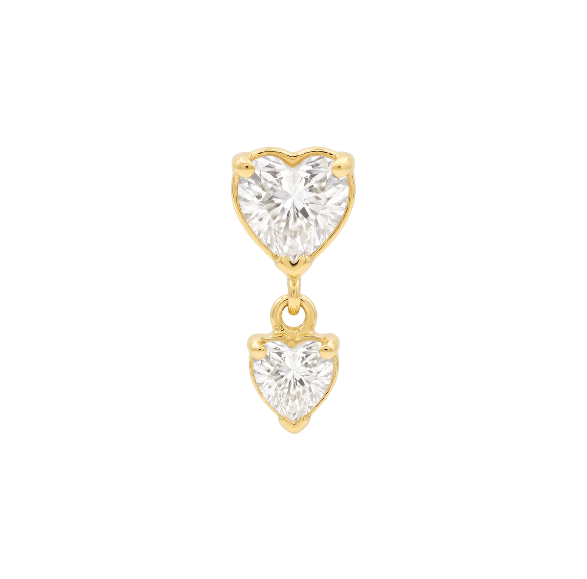 Dangling heart gold