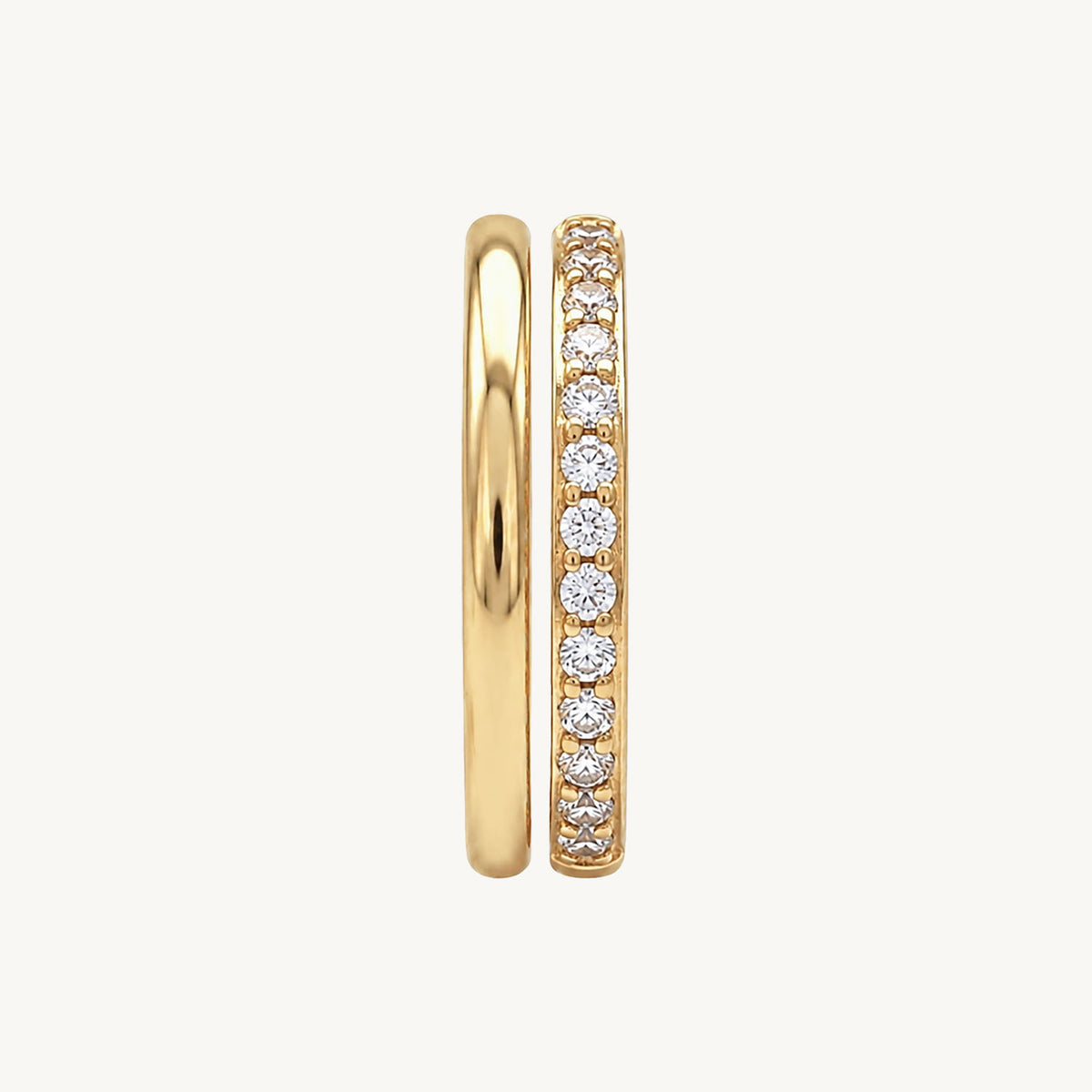 Double hoop gold