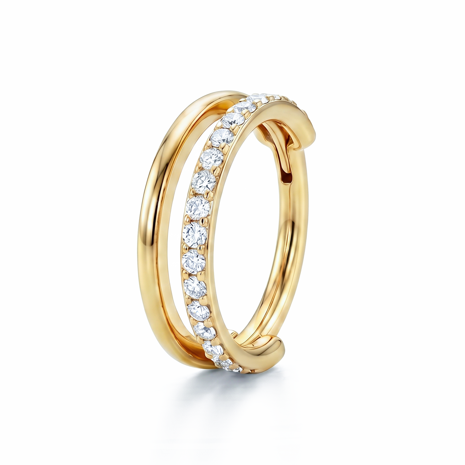 Double hoop gold