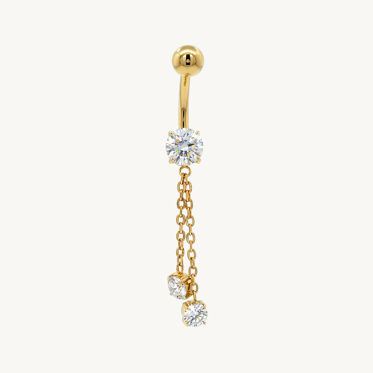 Double chain navel gold
