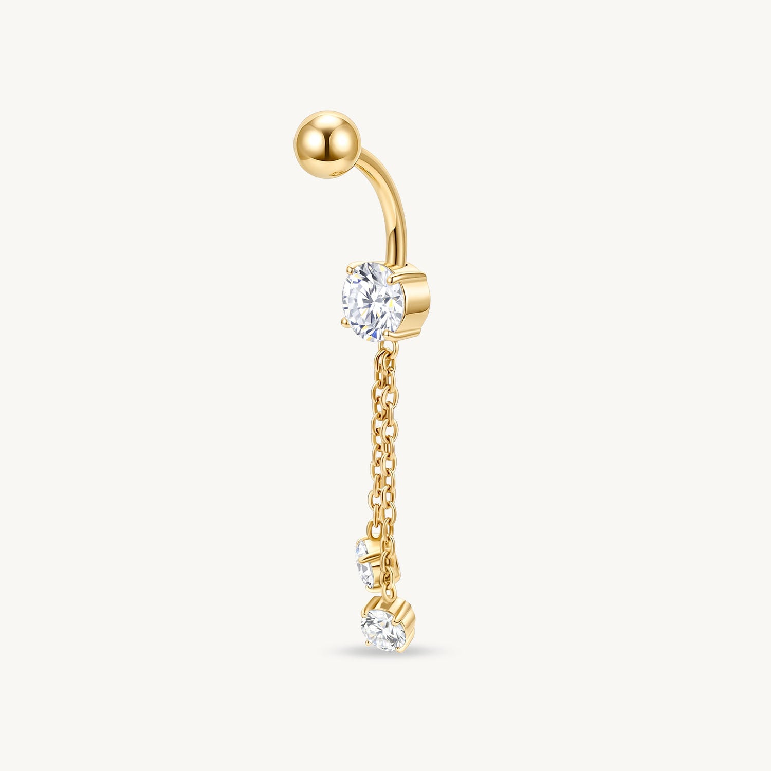 Double chain navel gold
