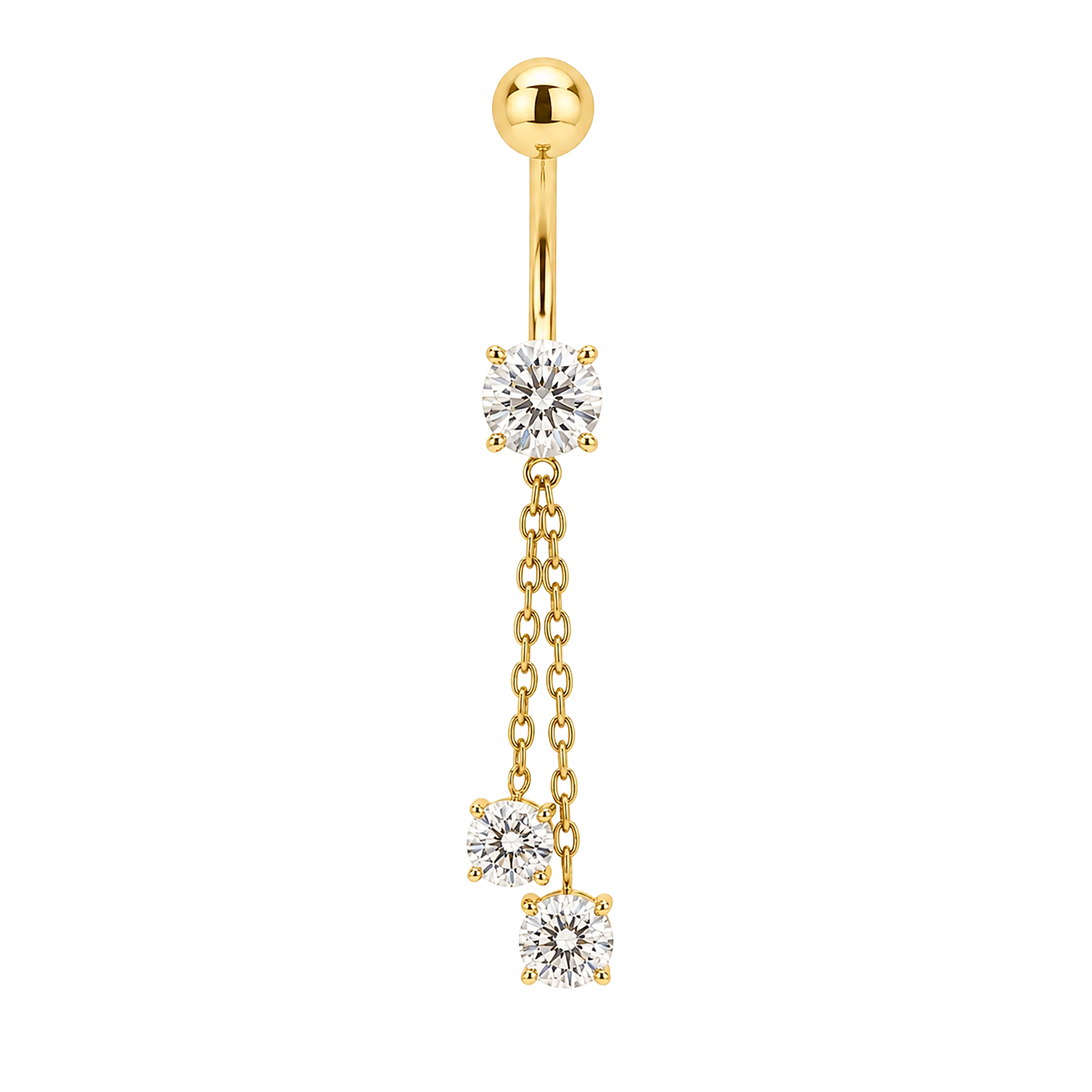 Double chain navel gold