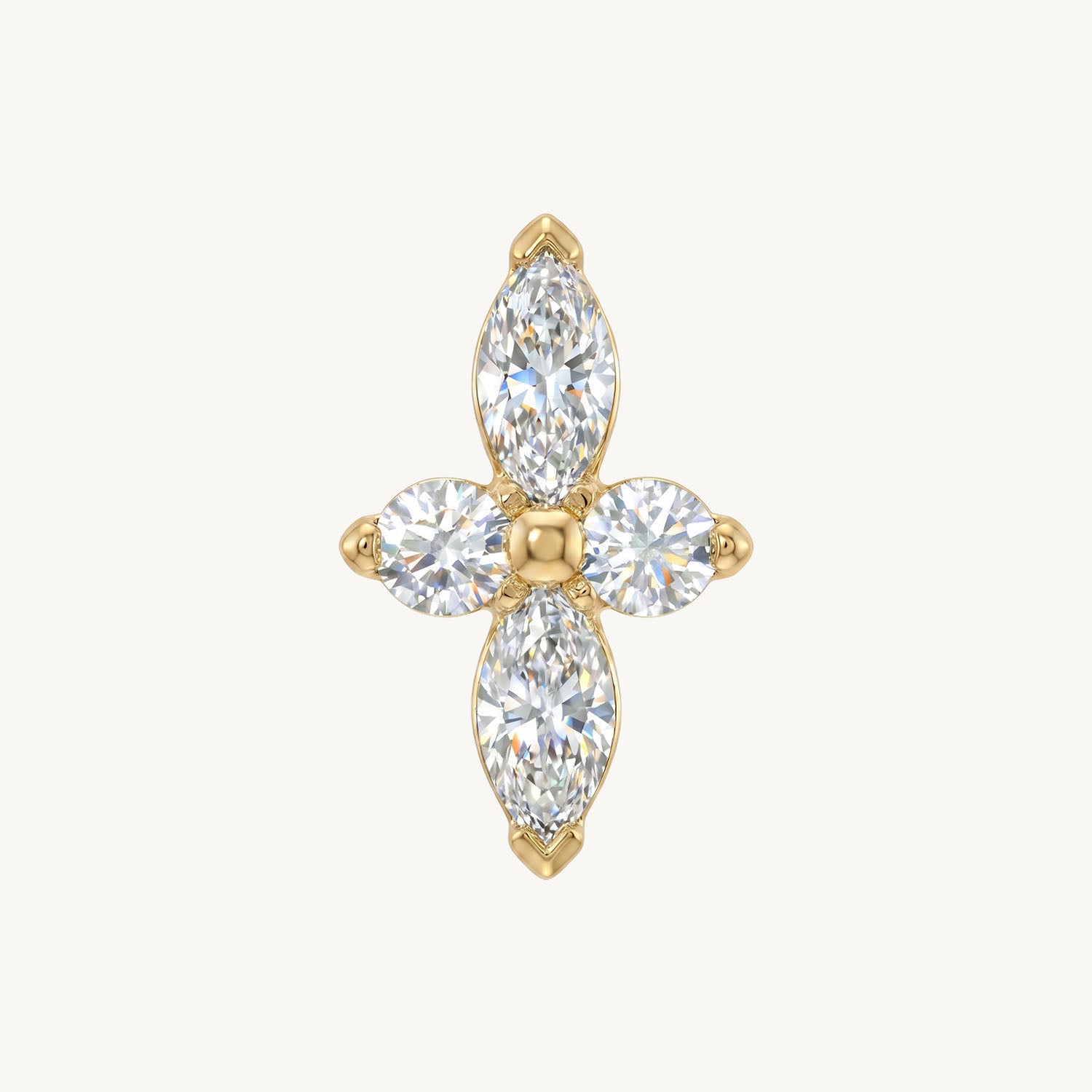 Crystal flower gold