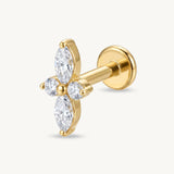 Crystal flower gold