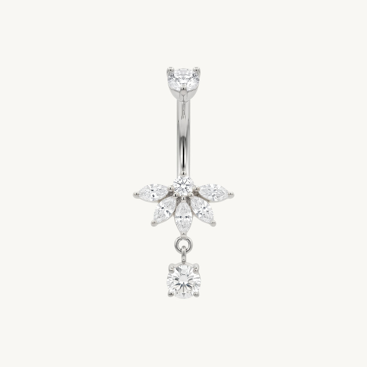 Flower crystal navel