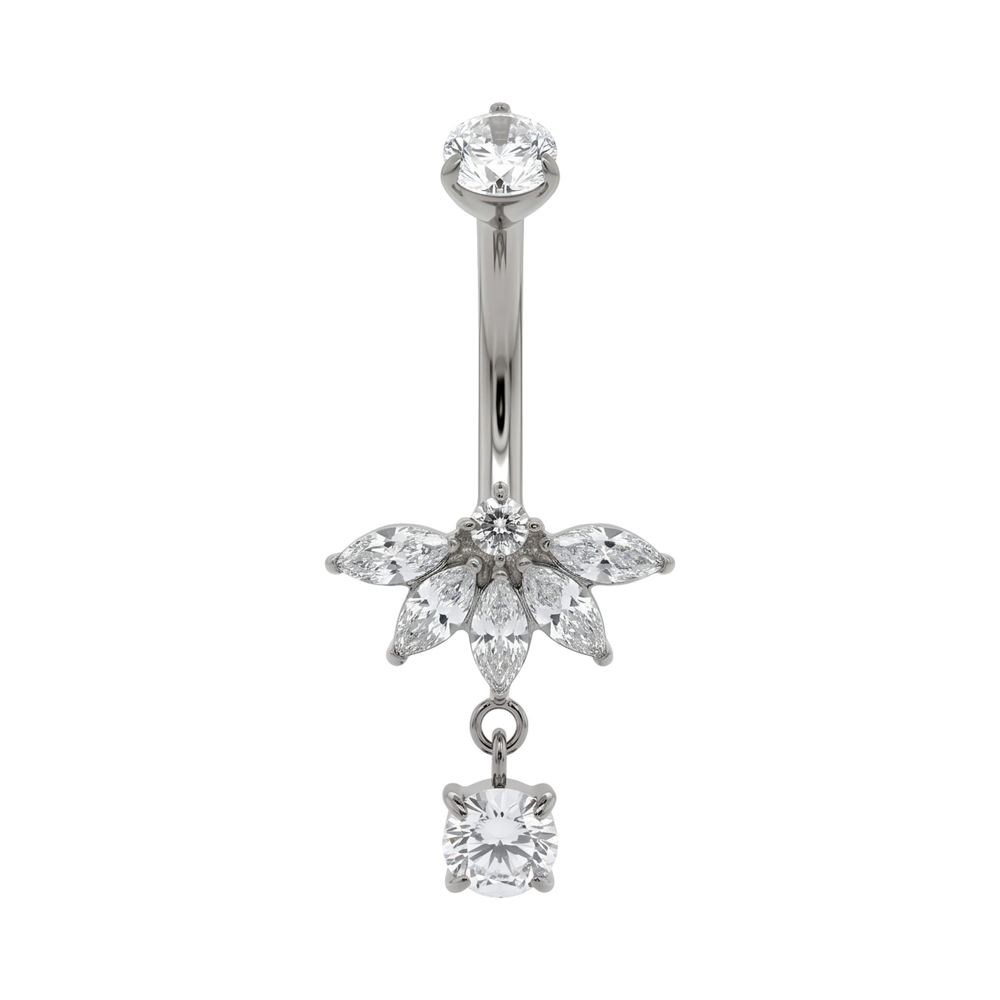 Flower crystal navel
