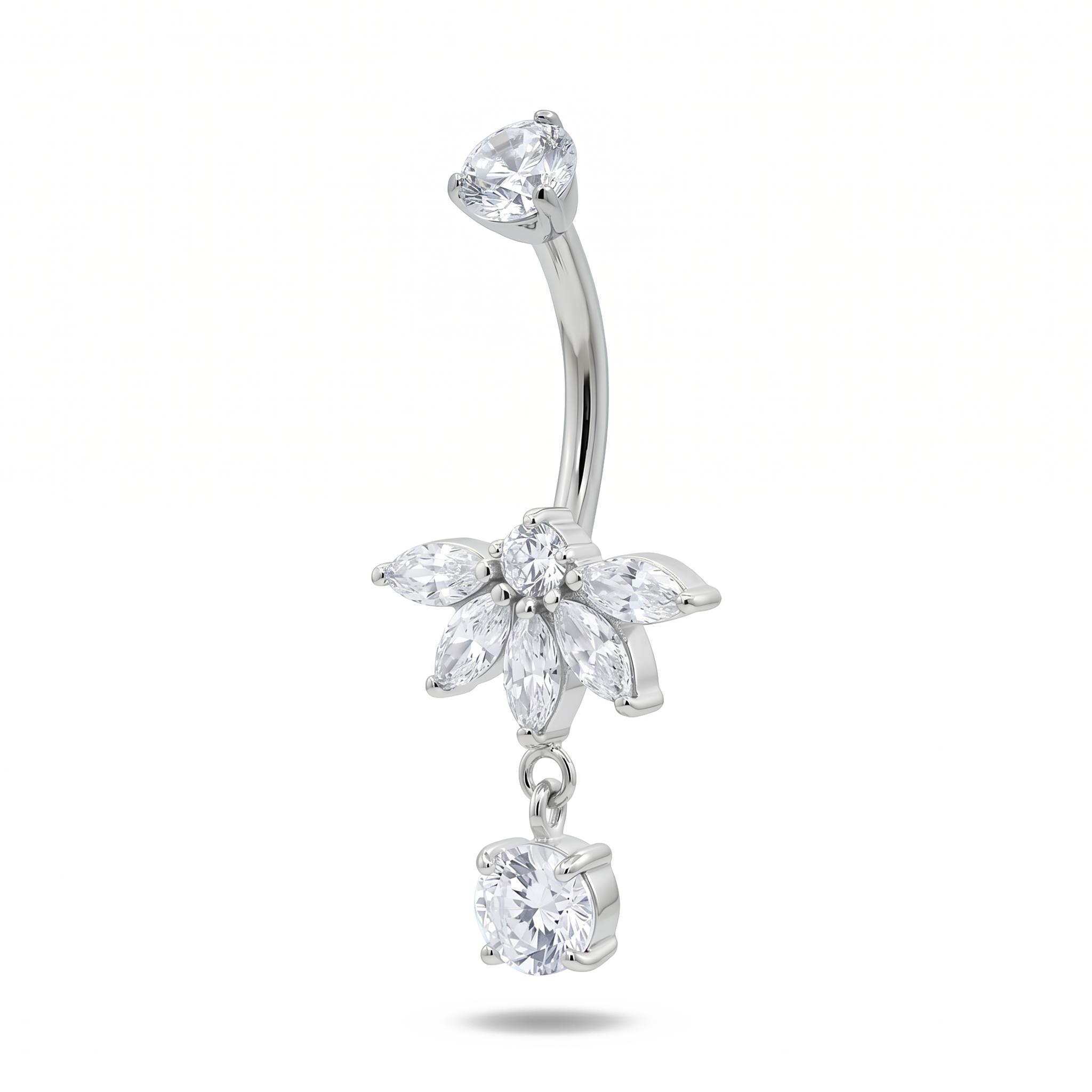 Flower crystal navel