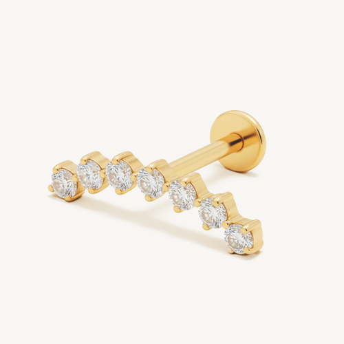 Cascading crystal curve gold