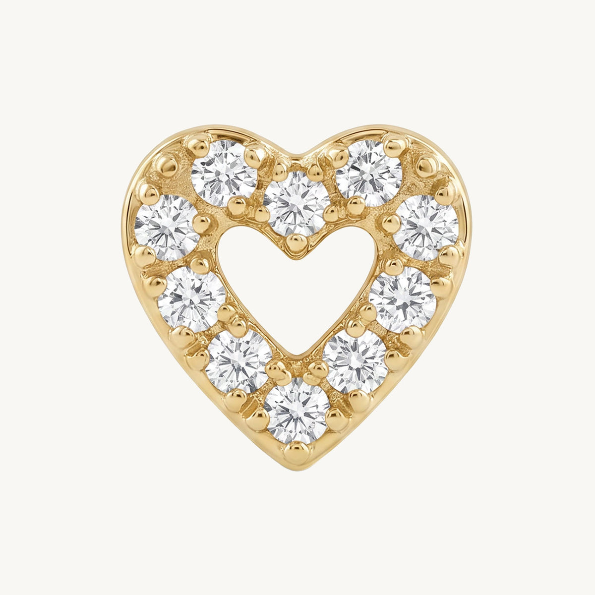 Glitter heart small gold