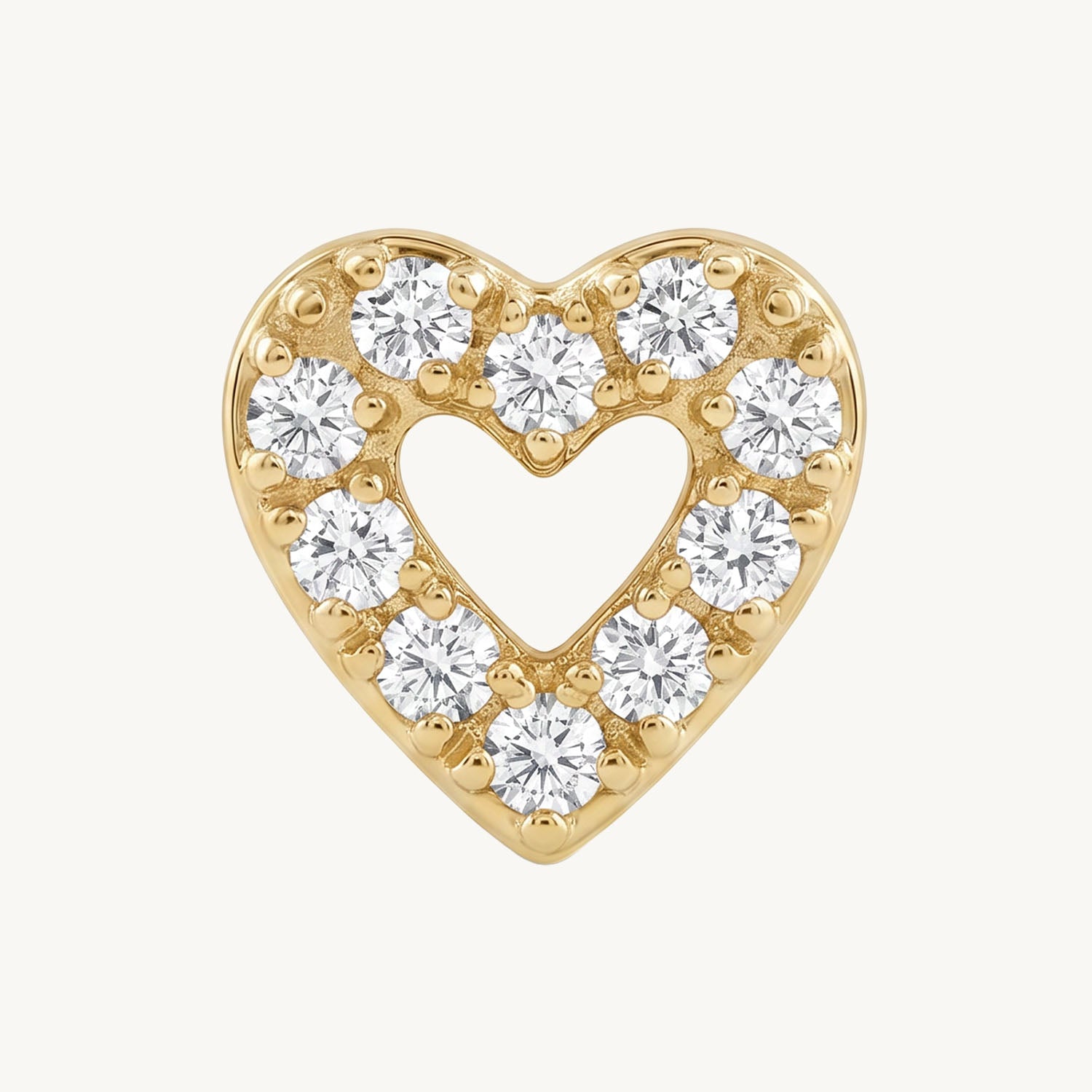 Glitter heart small gold