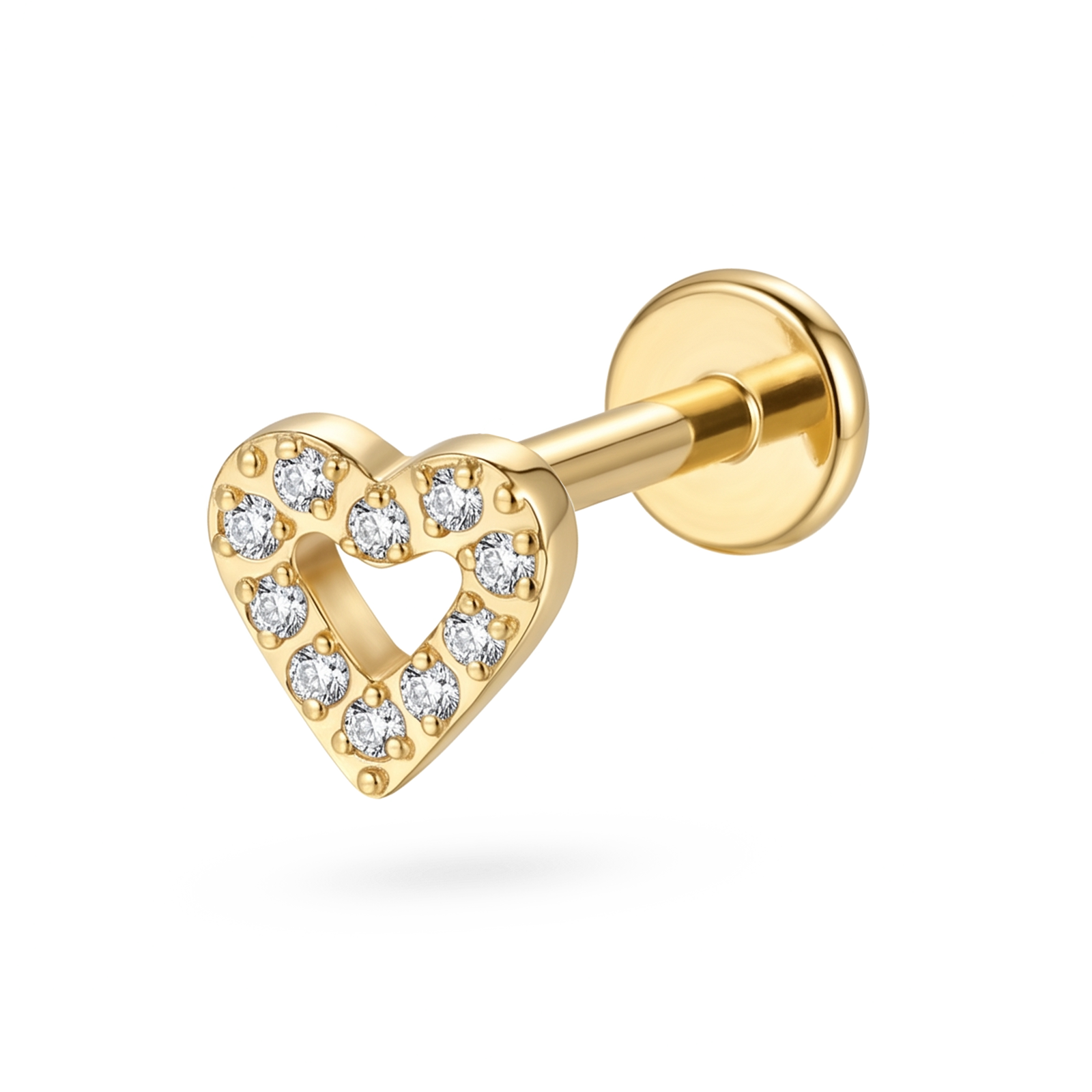 Glitter heart small gold