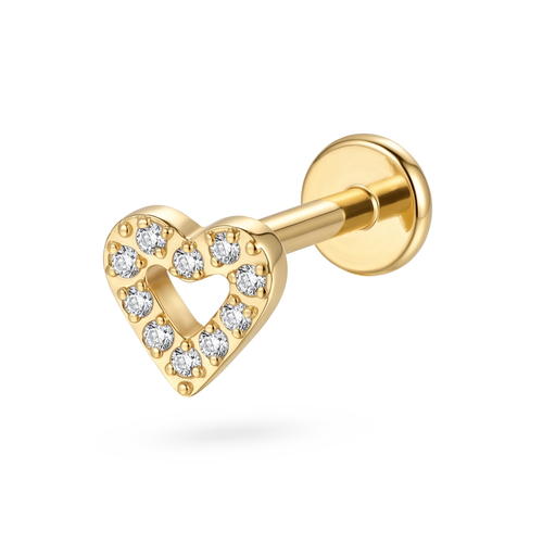 Glitter heart small gold