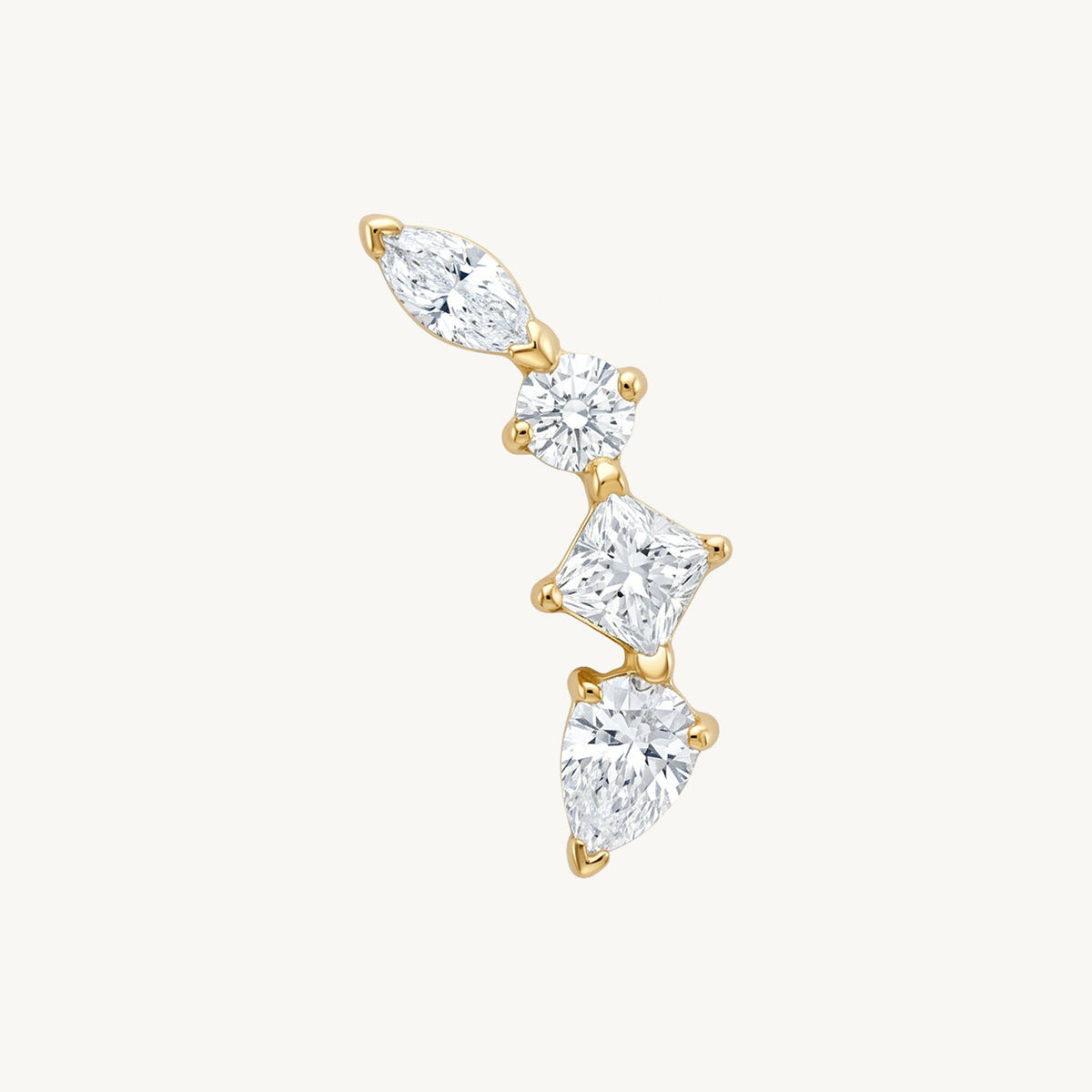 Marquise row gold