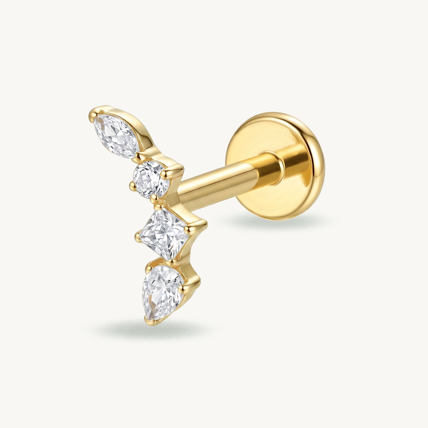 Marquise row gold