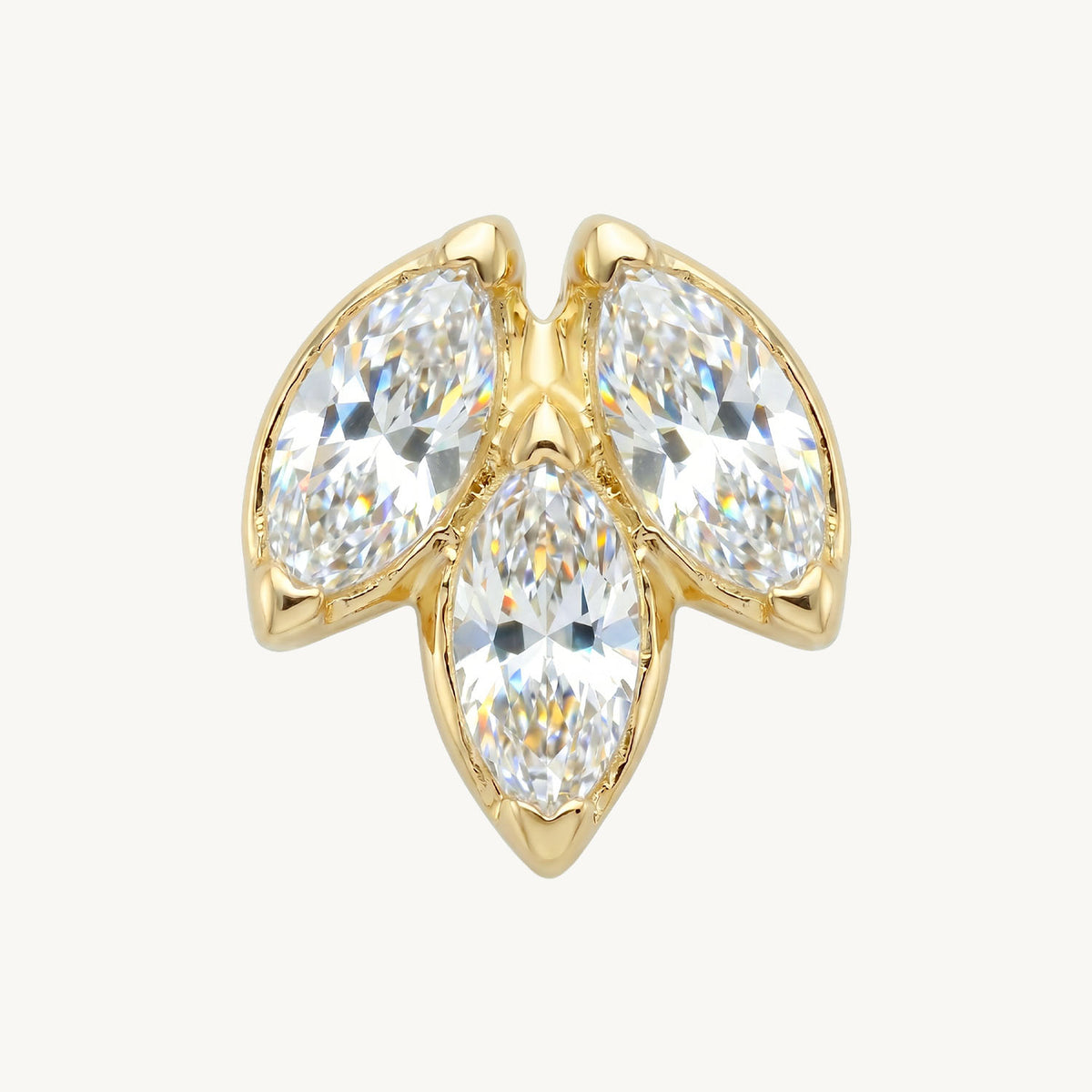 Marquise sleek gold