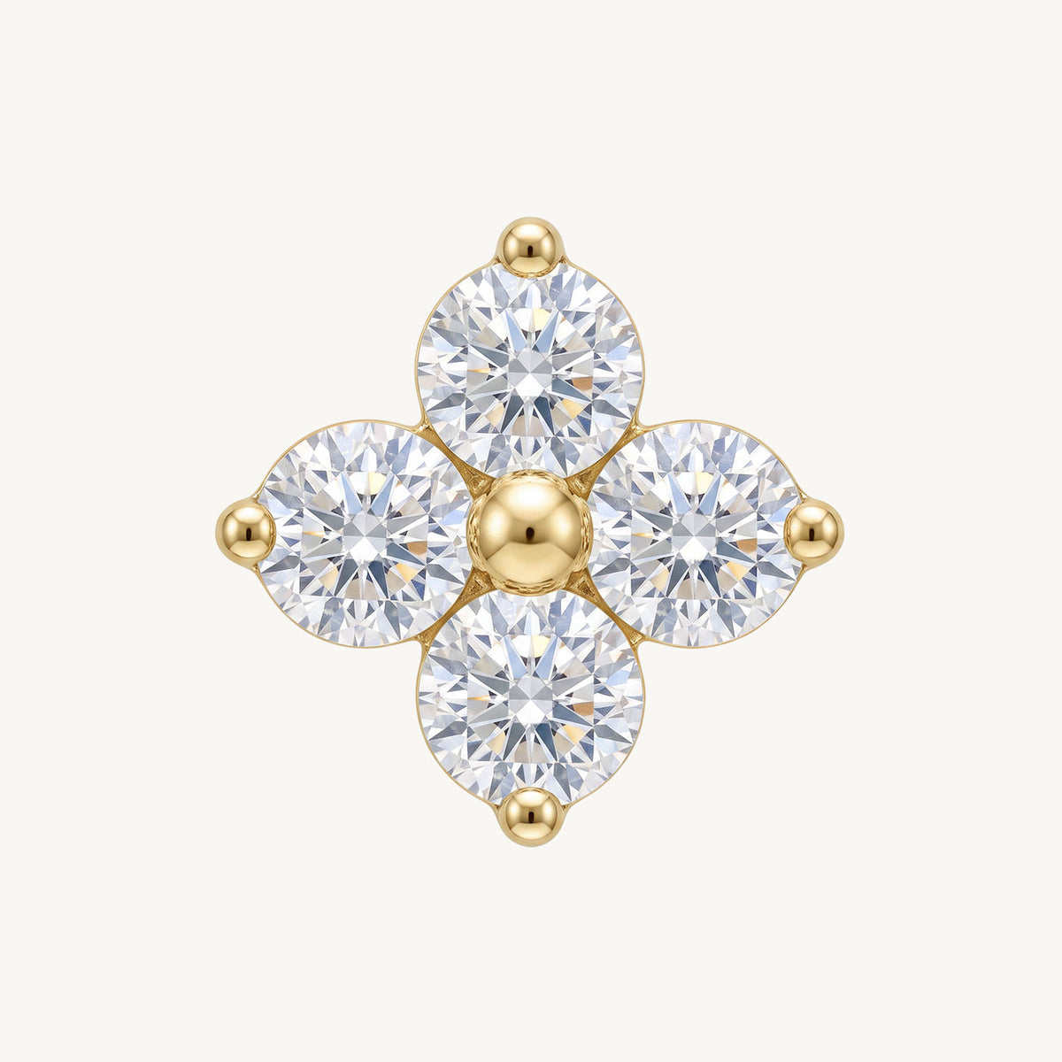 Crystal flower large gold