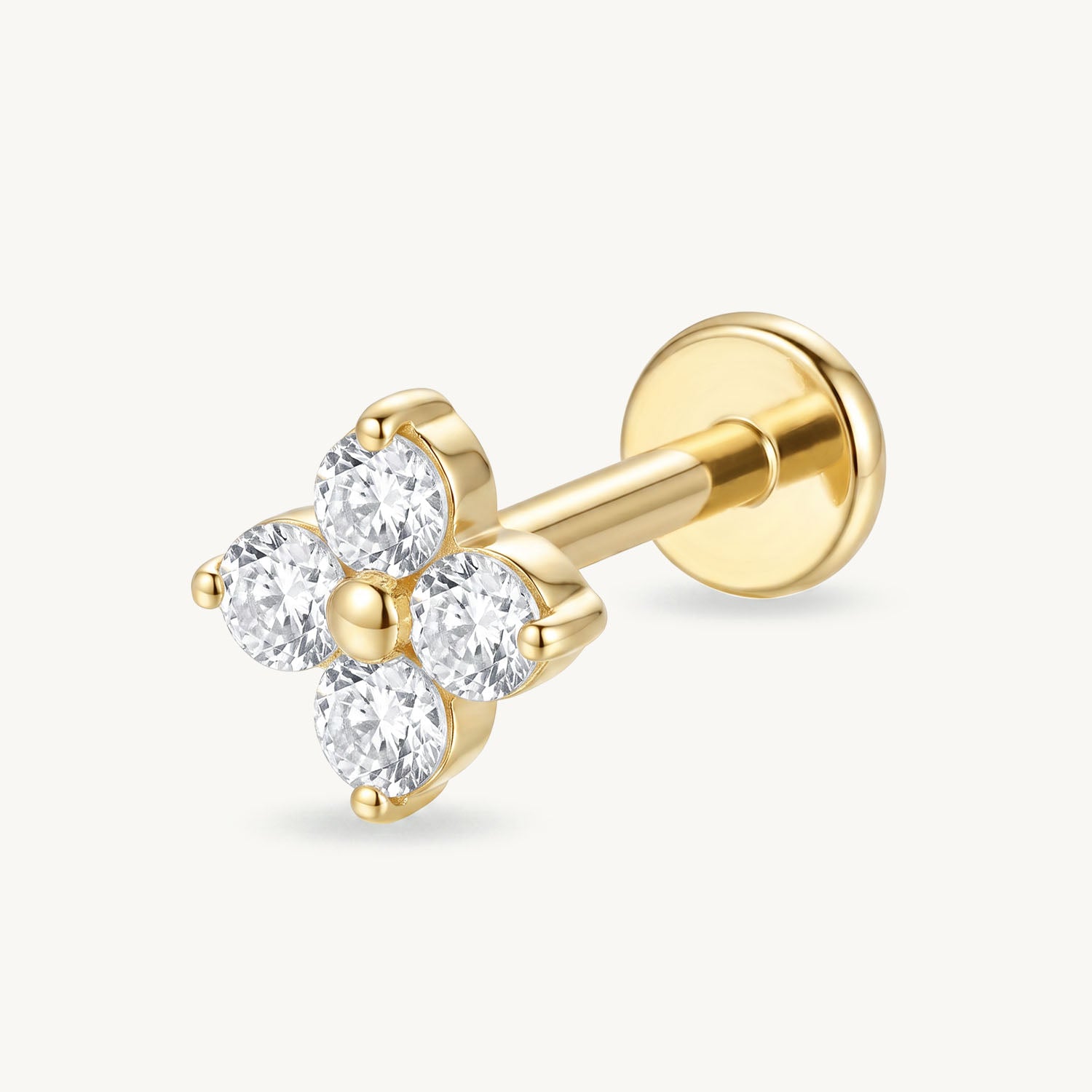 Crystal flower large gold