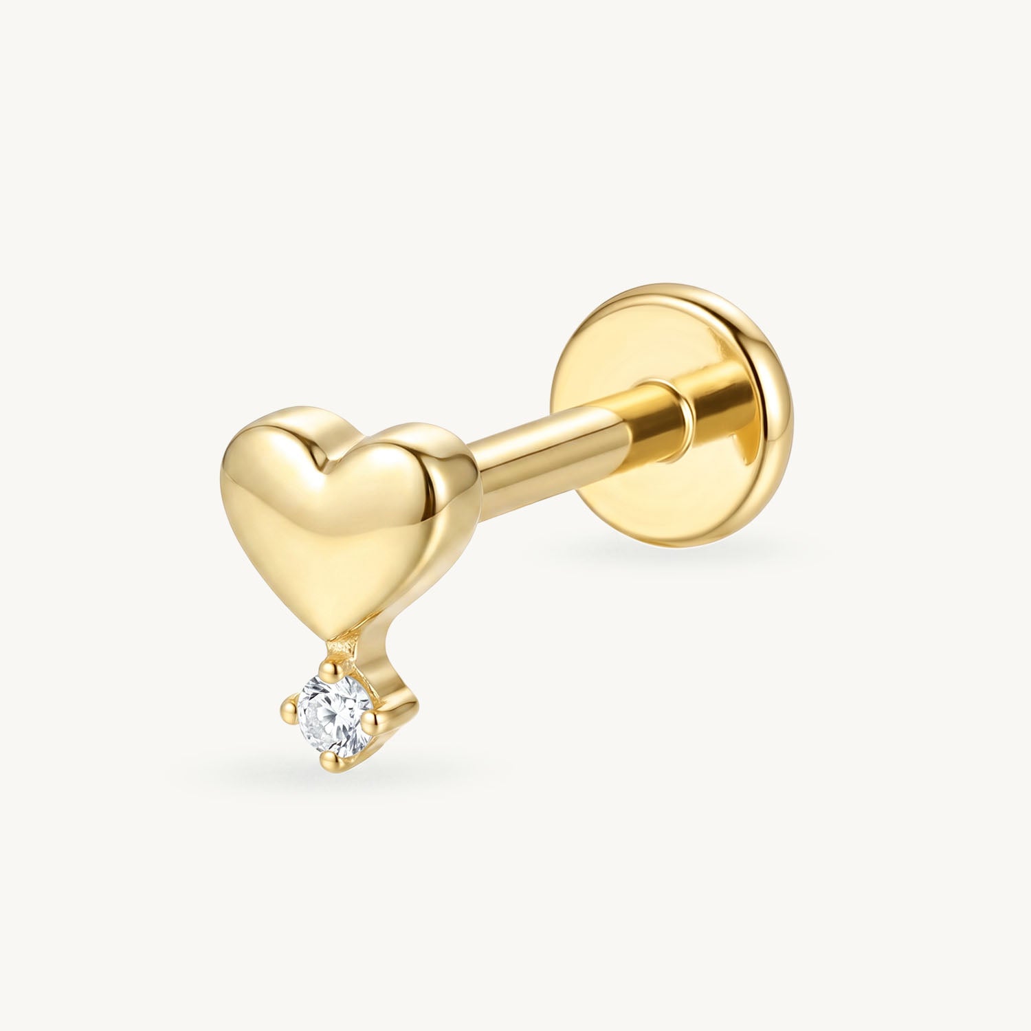 Dainty heart gold