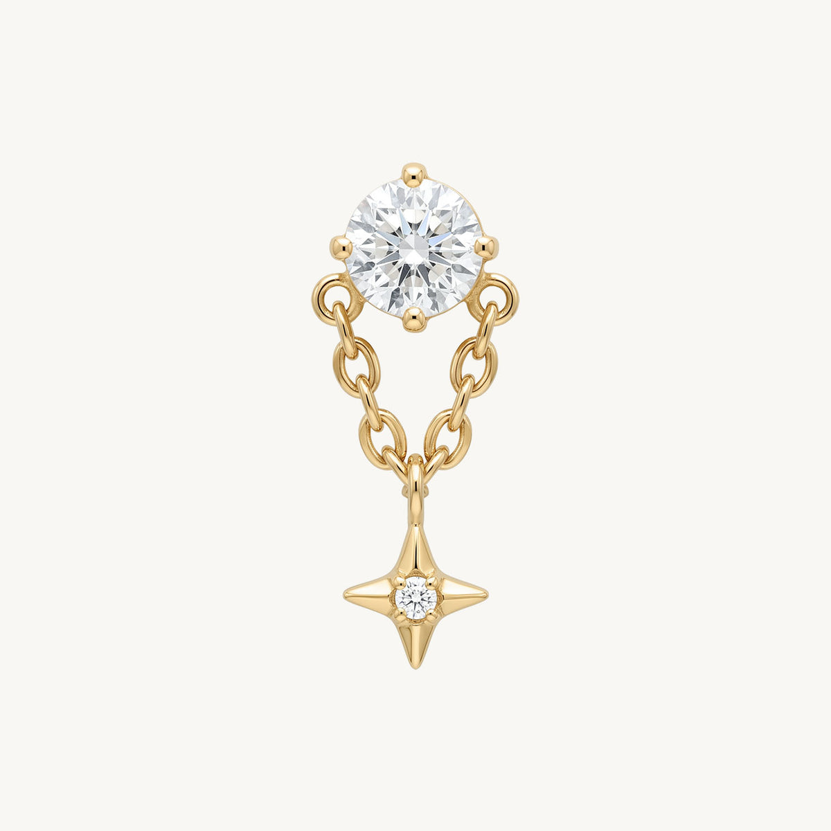 Hanging star chain gold