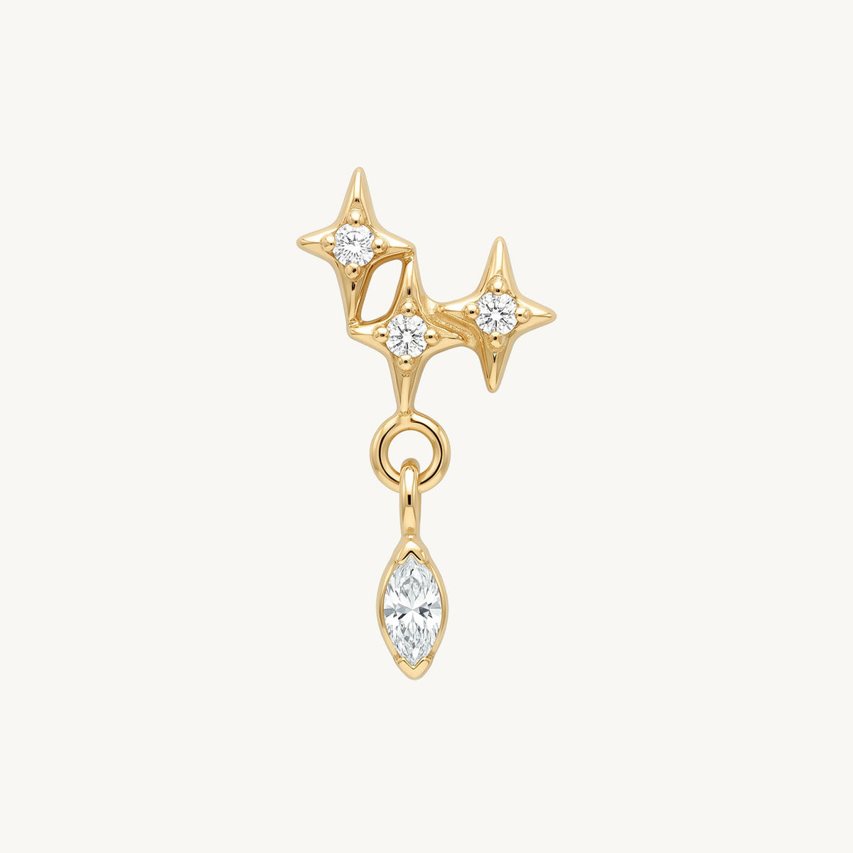 Sparkling star drop gold