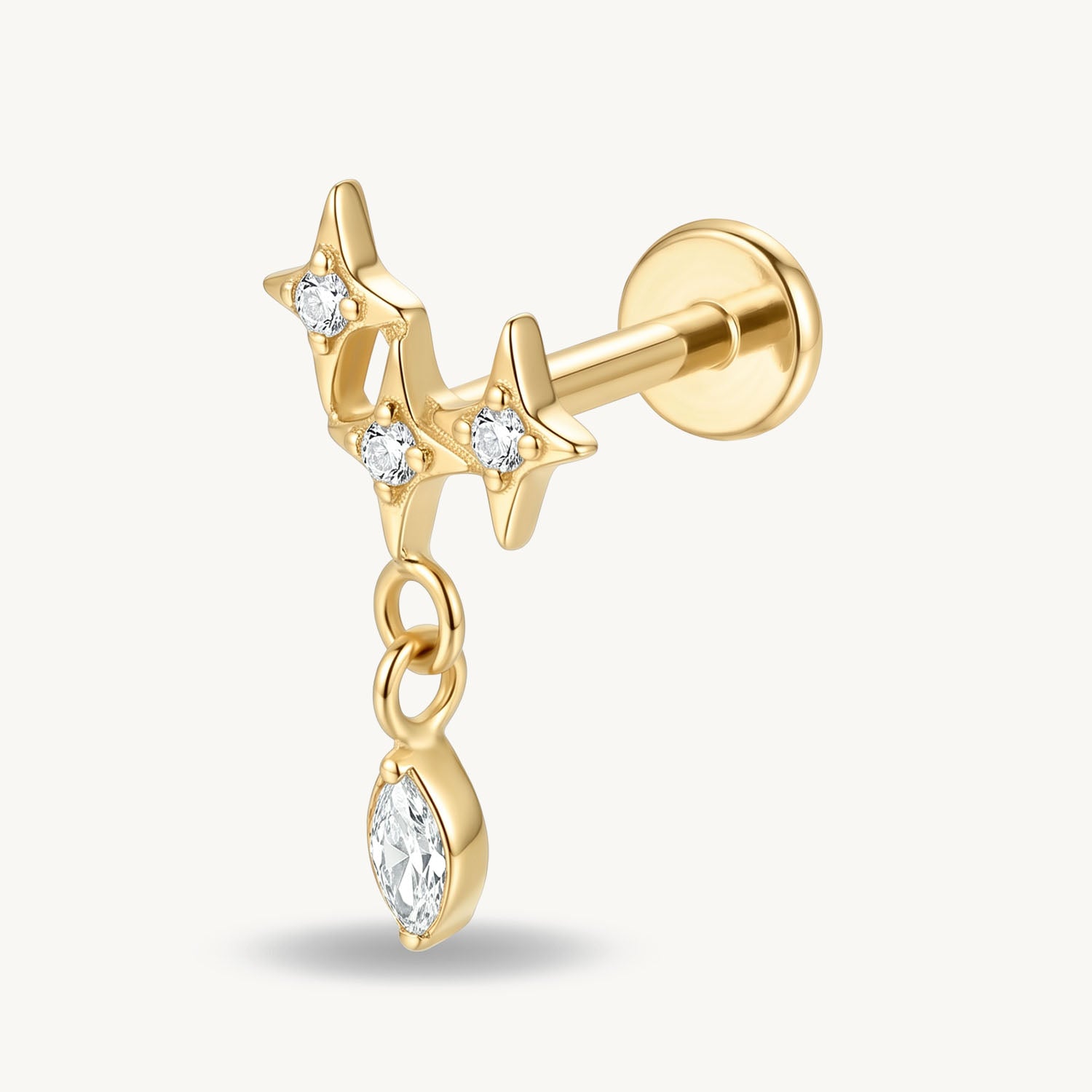 Sparkling star drop gold