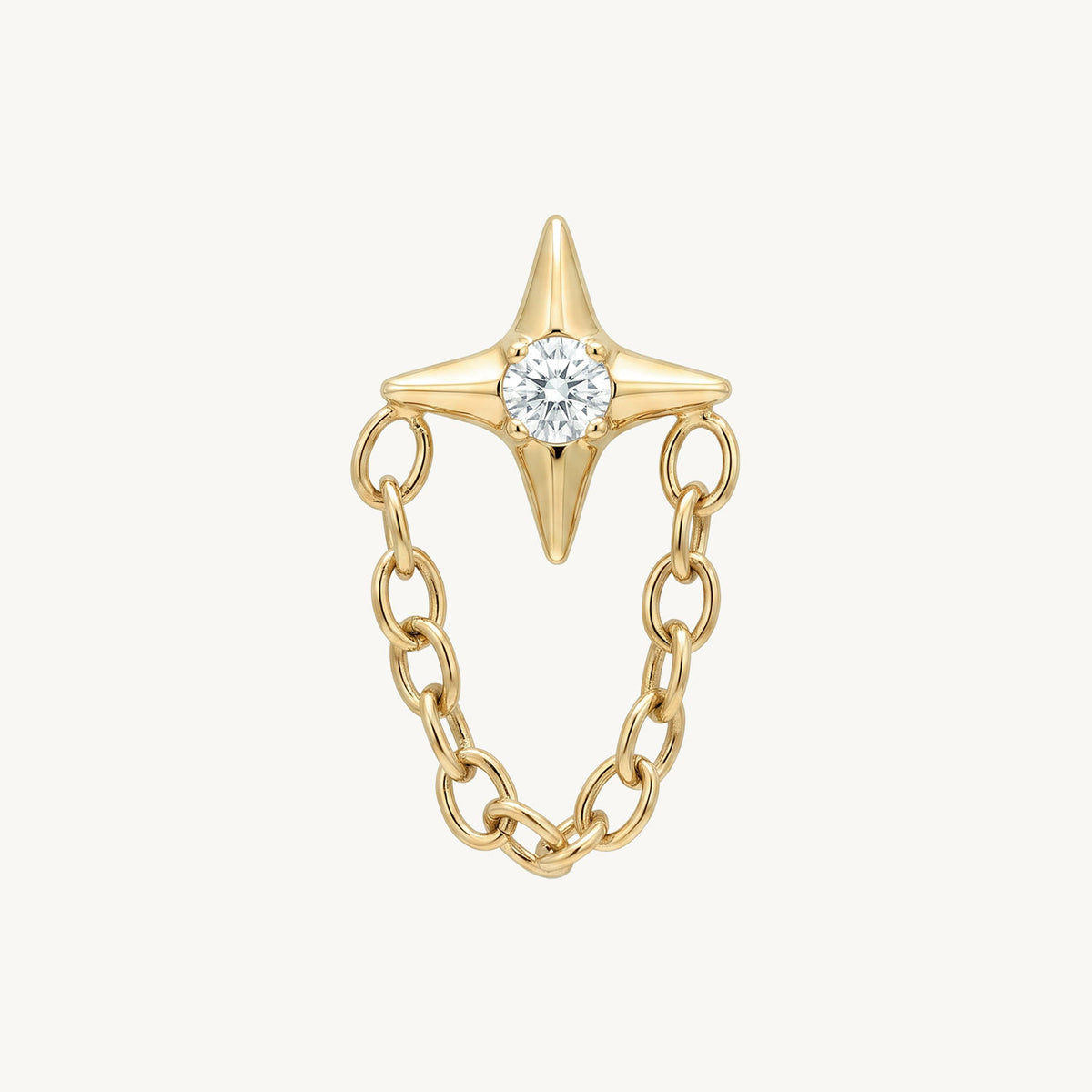 Celestial chain stud gold
