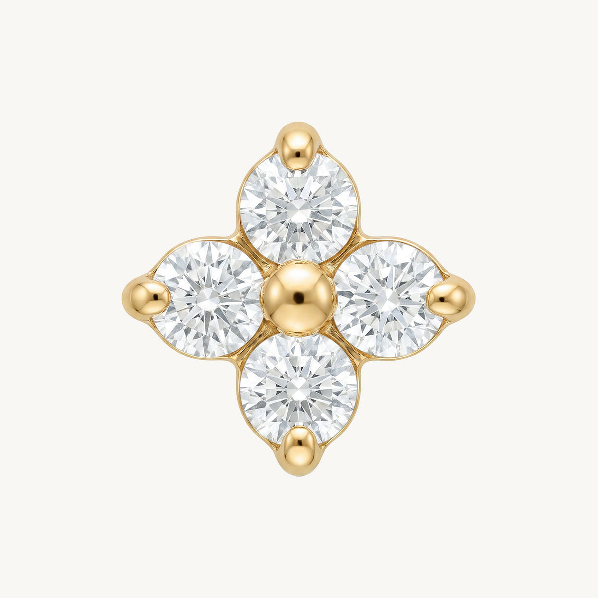 Lab grown petal sparkle gold