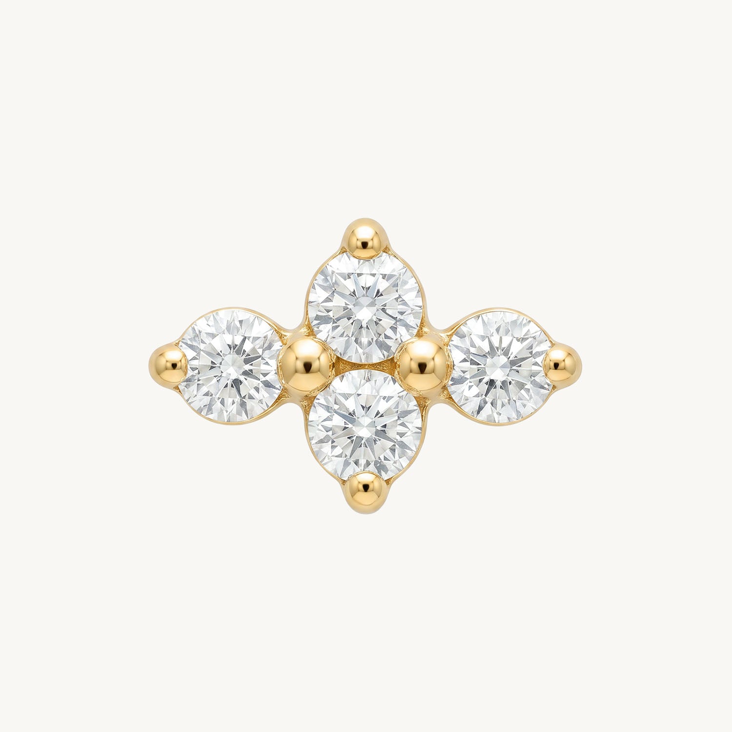 Lab grown bloom diamond gold