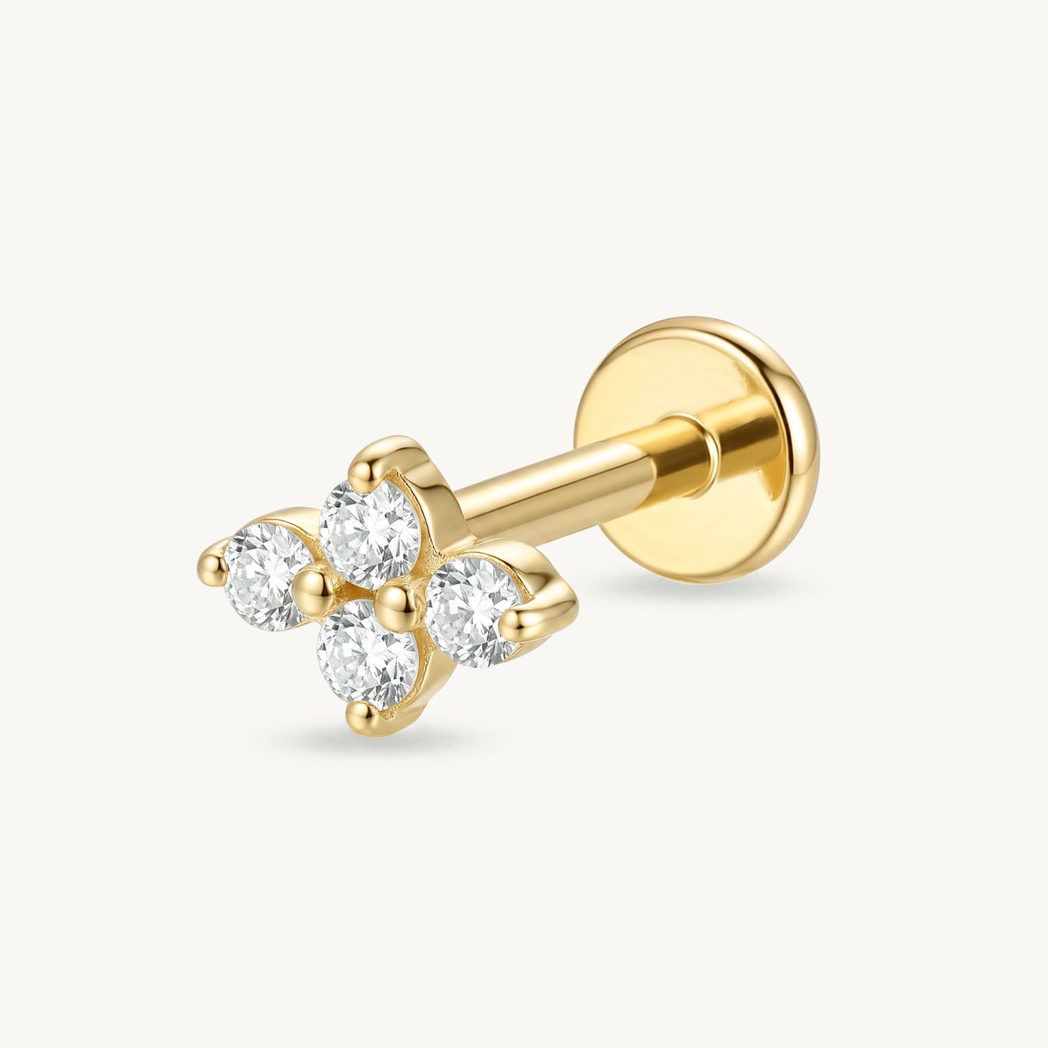 Lab grown bloom diamond gold