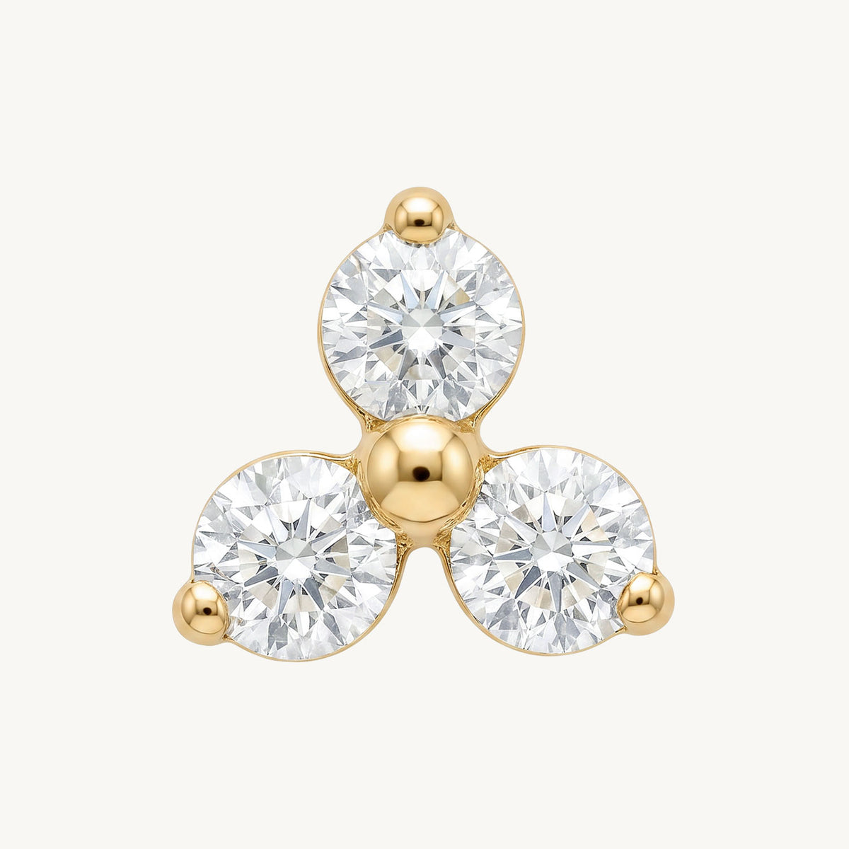 Lab grown trio diamond gold