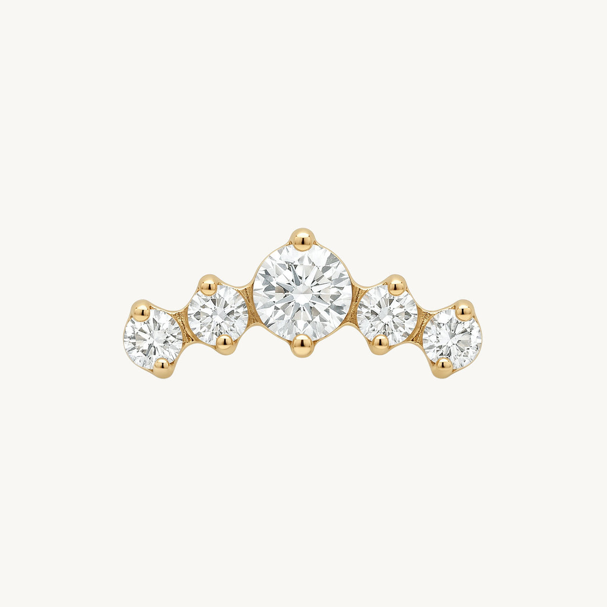 Lab grown diamond row gold