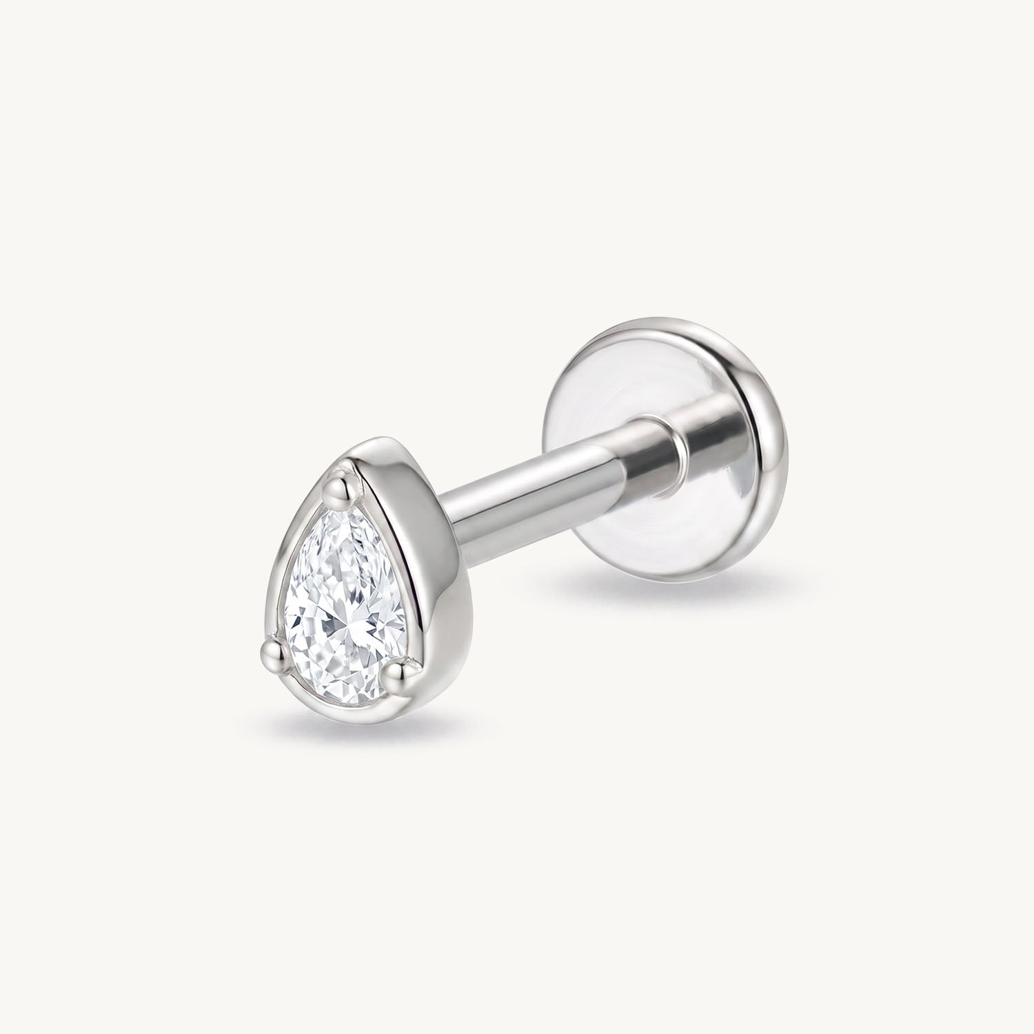 Lab grown teardrop diamond