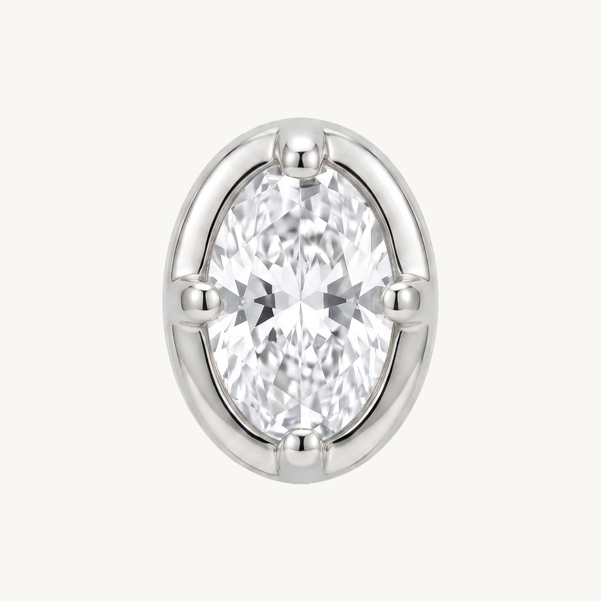 Lab grown oval diamond