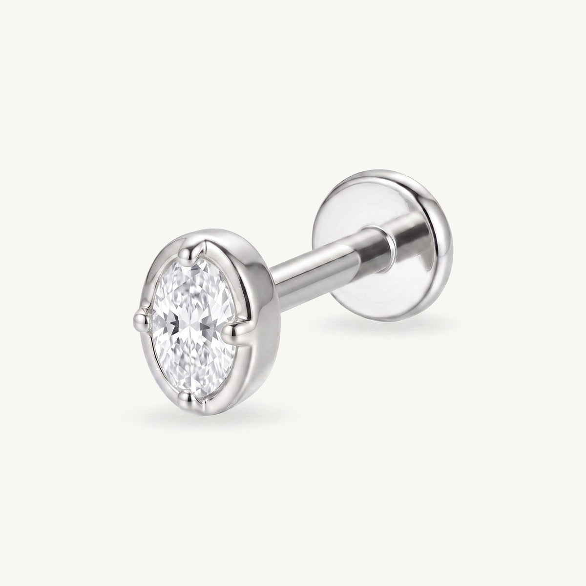 Lab grown oval diamond