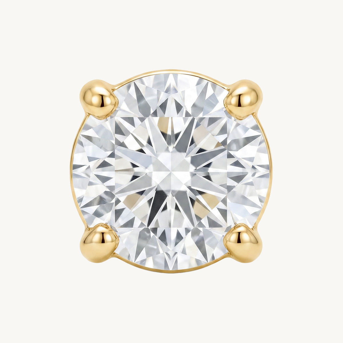 Lab grown solitaire gold diamond