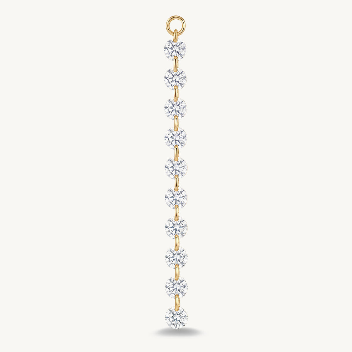 Crystal chain drop gold