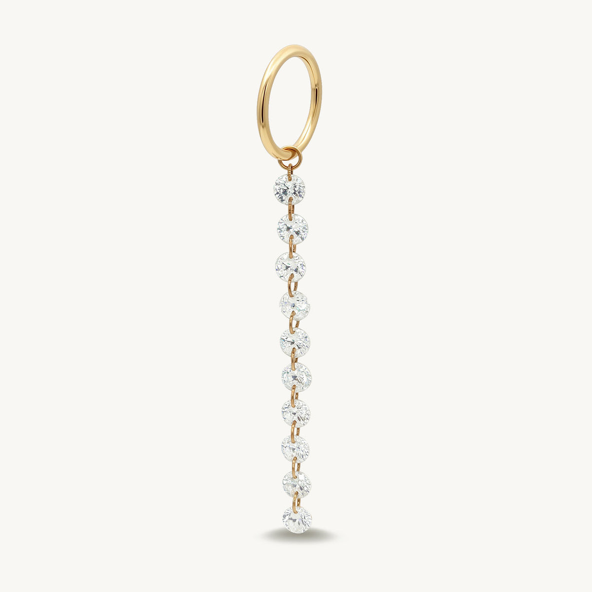 Crystal chain drop gold
