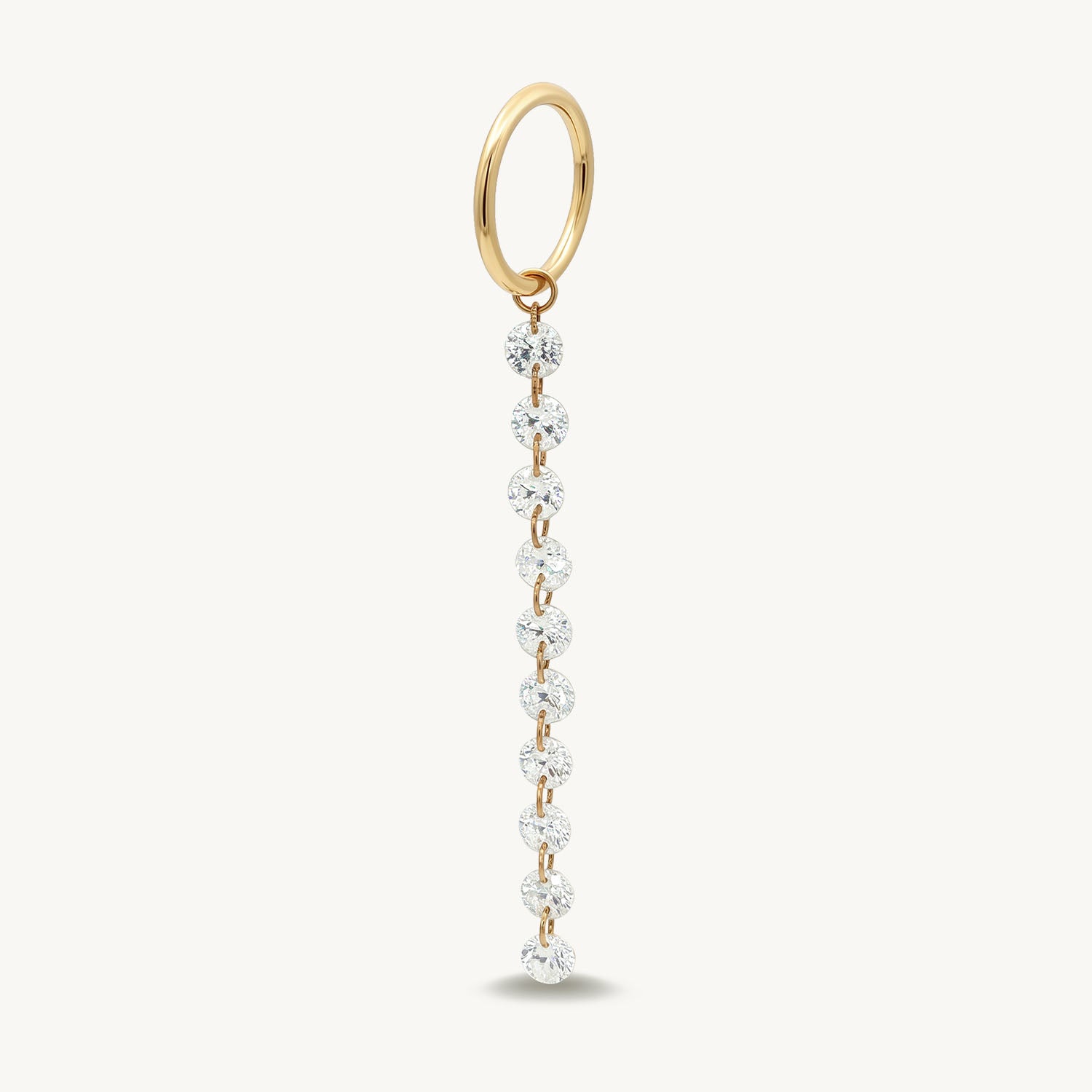 Crystal chain drop gold