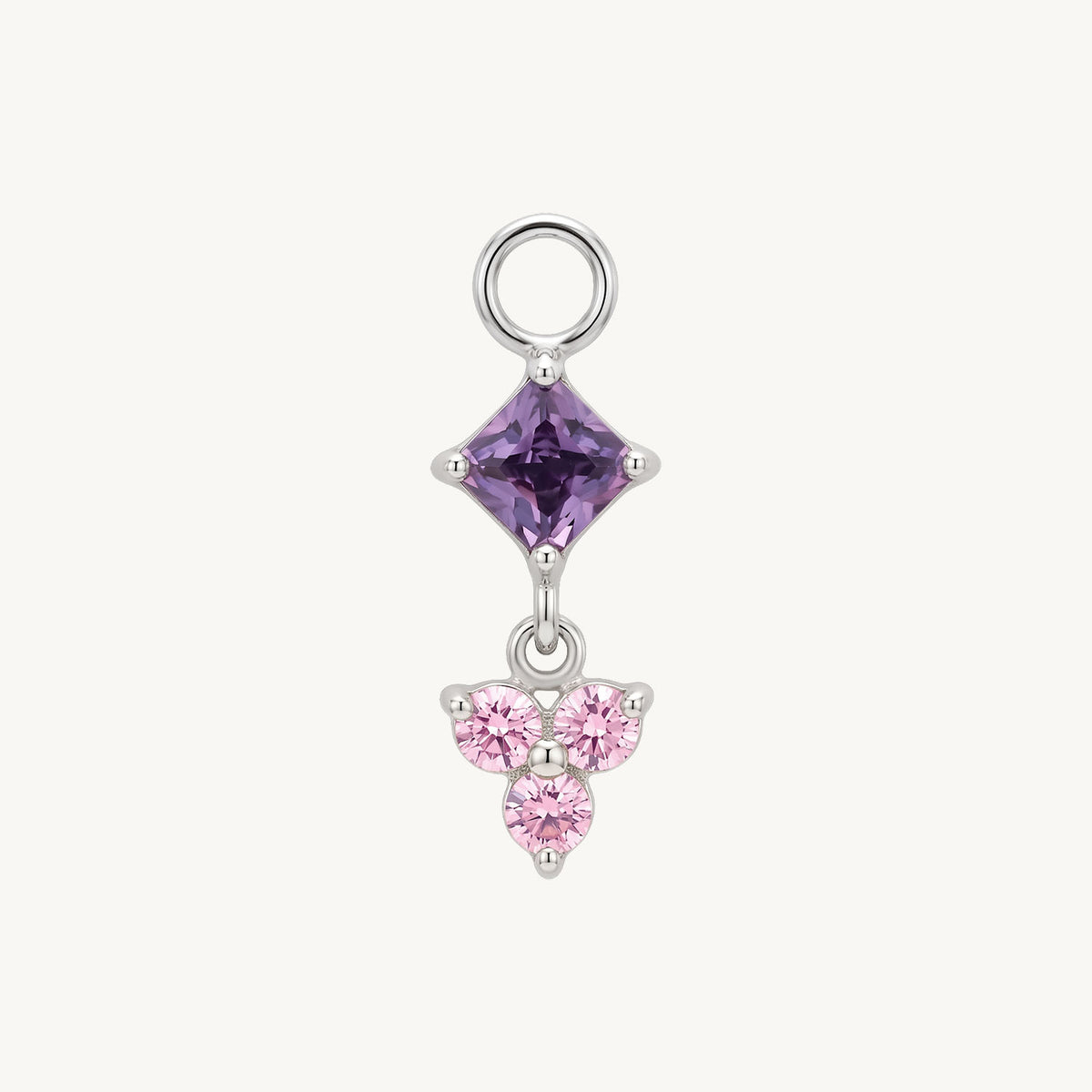 Purple blossom charm