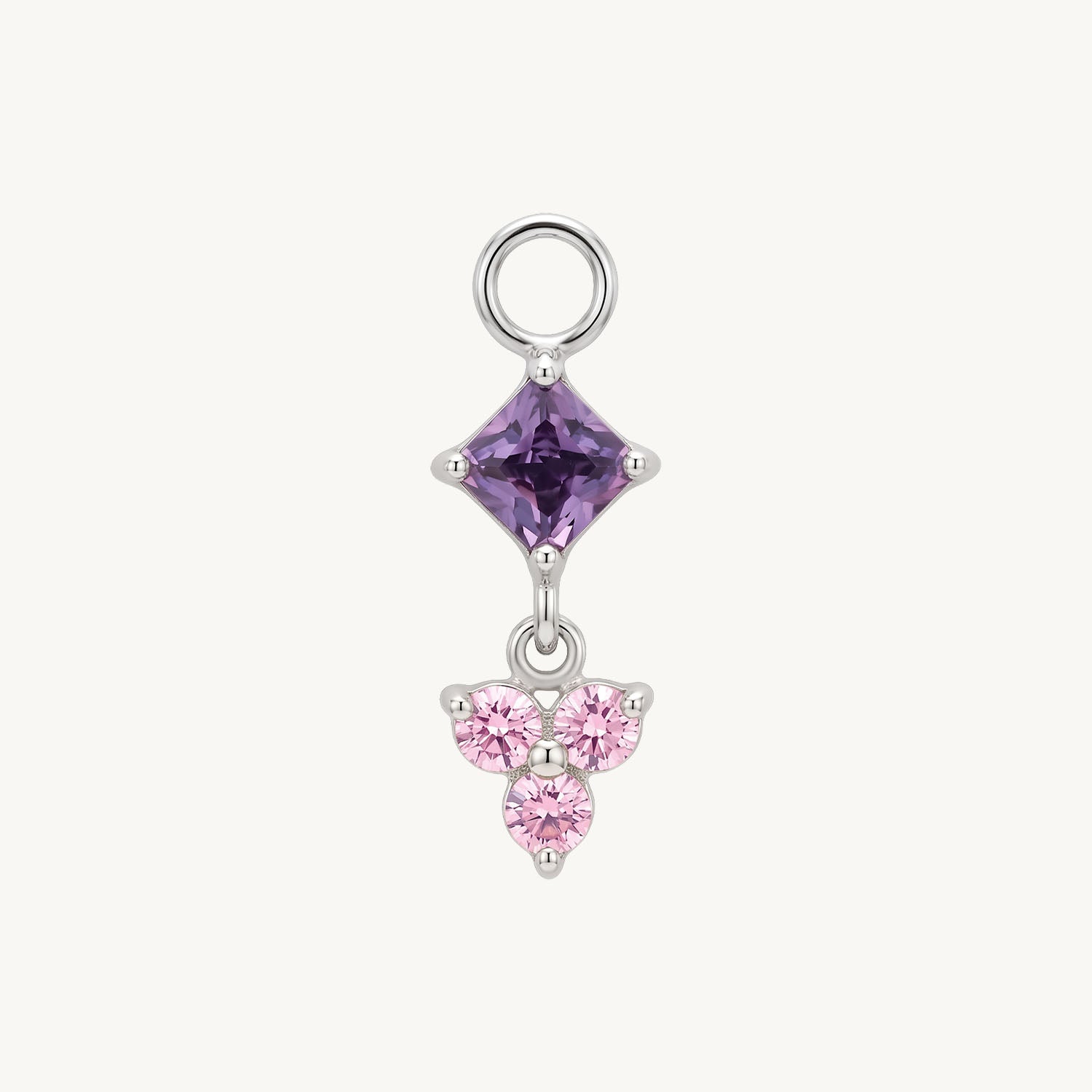 Purple blossom charm