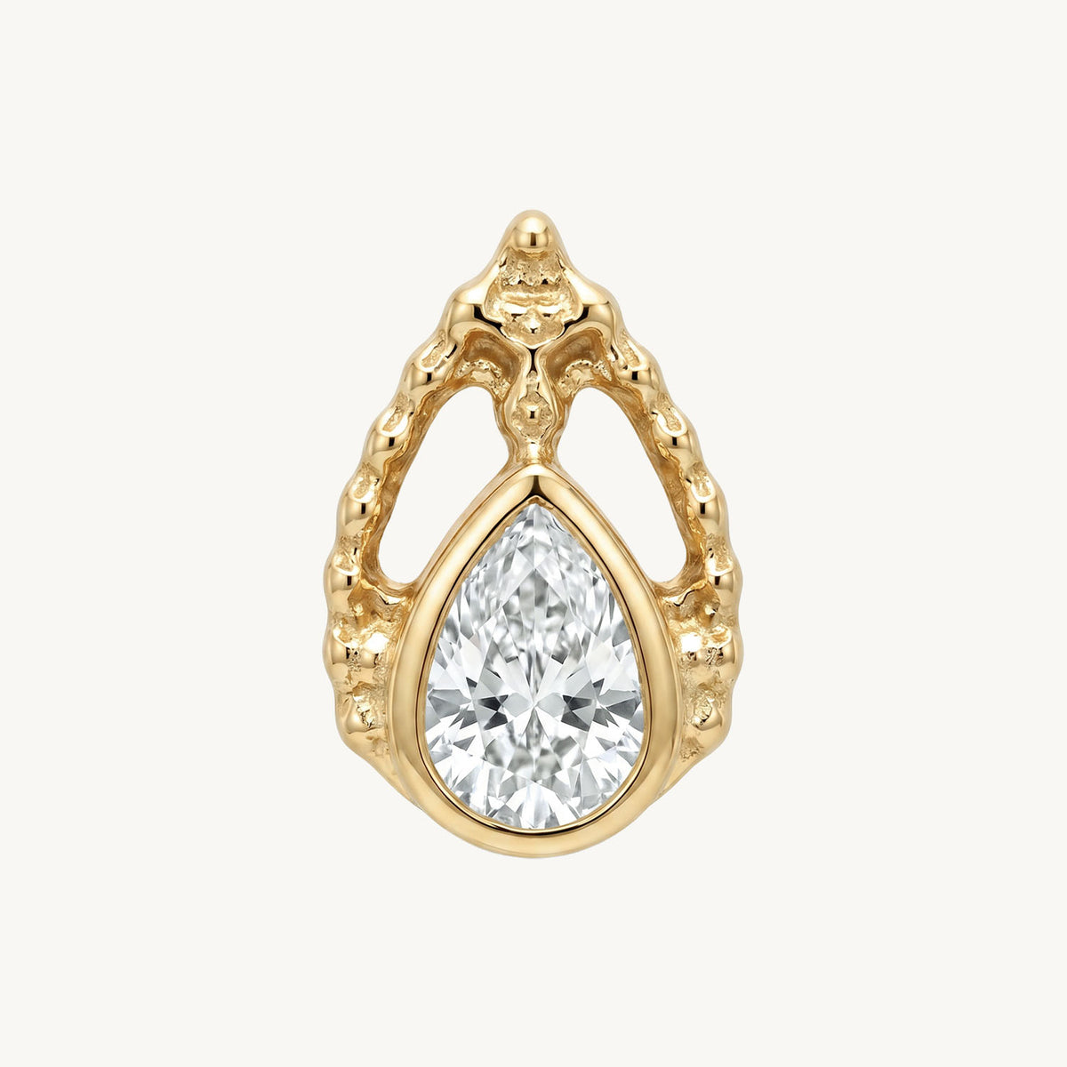 Teardrop crystal gold
