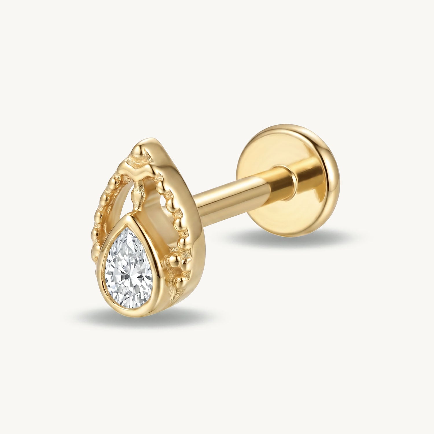 Teardrop crystal gold