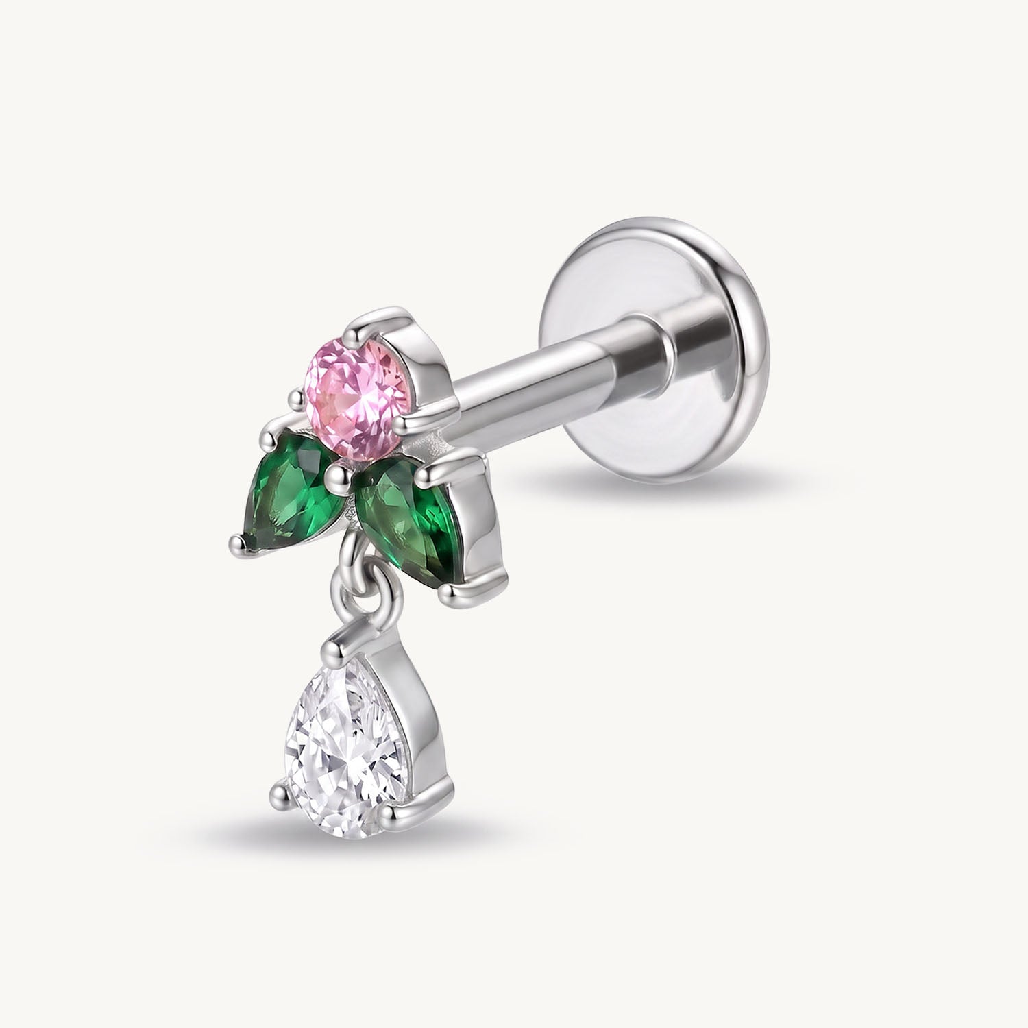 Green petal teardrop