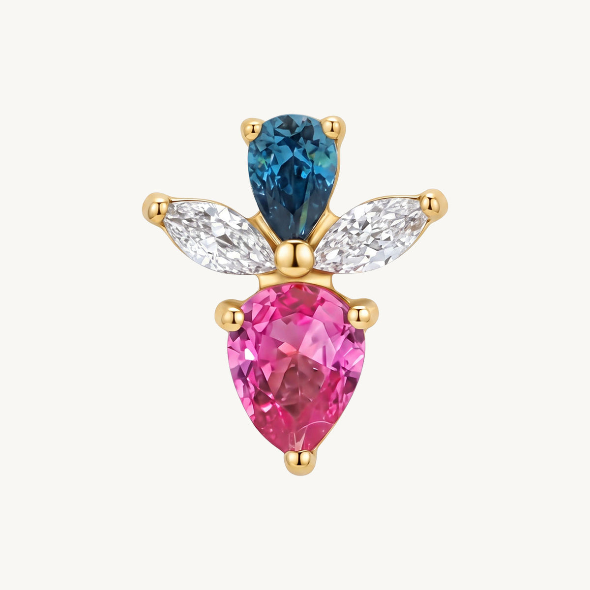 Pink oval gold