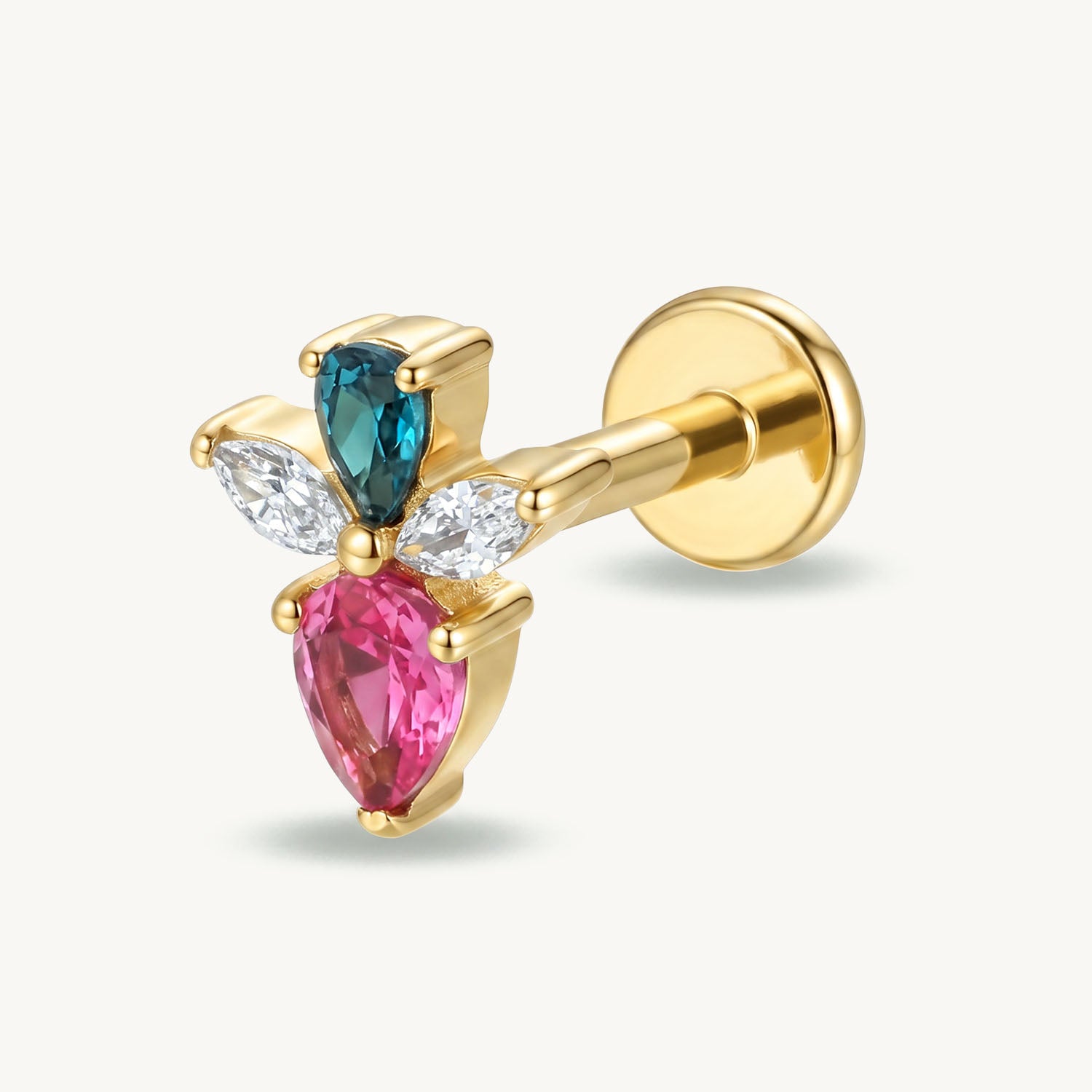 Pink oval gold