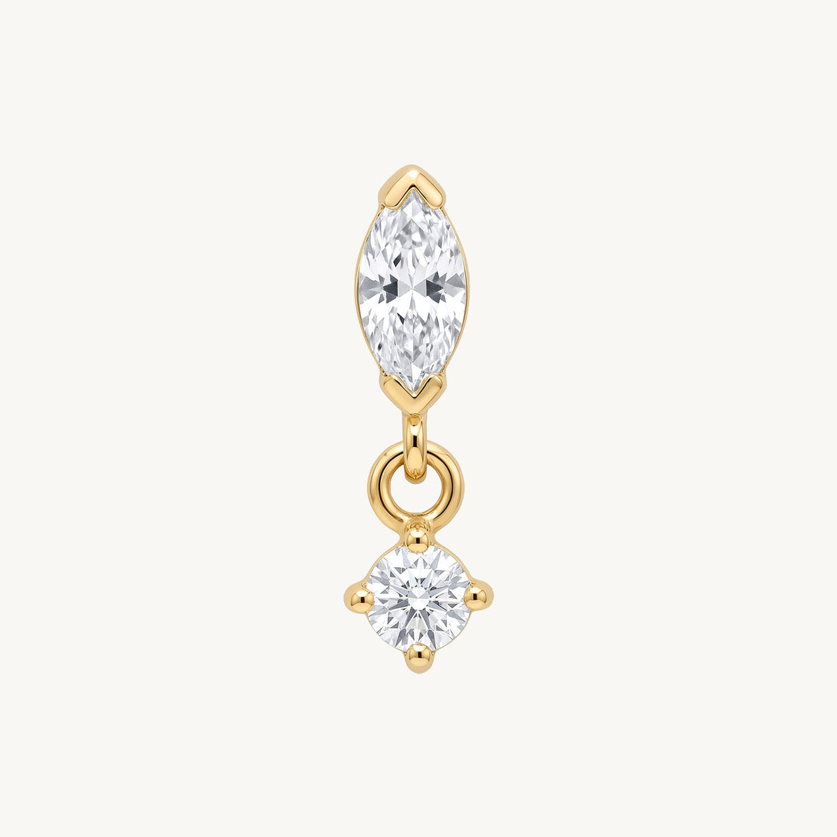 Marquise drop gold
